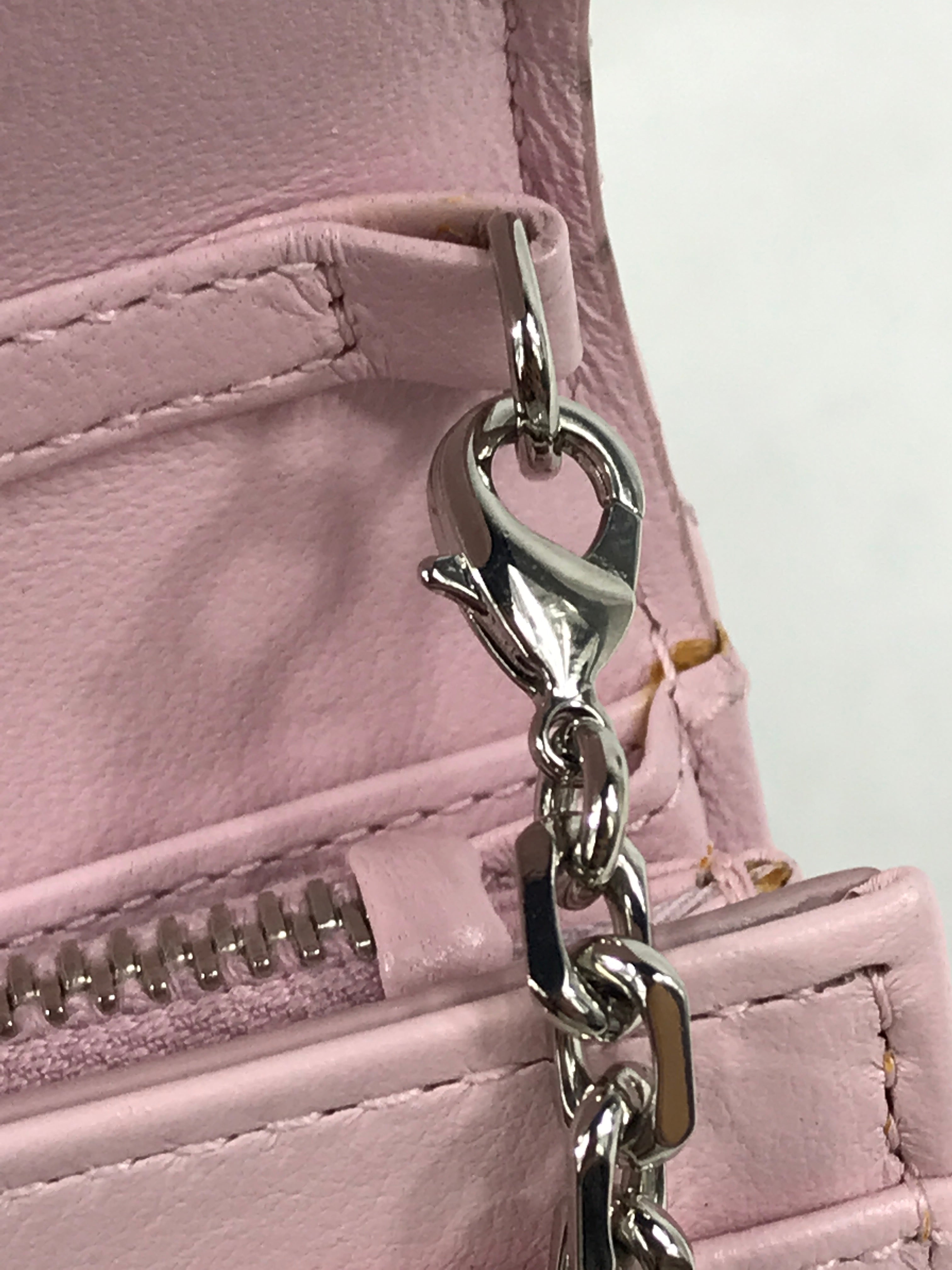 Pink Leather Wallet On Chain W/SHW