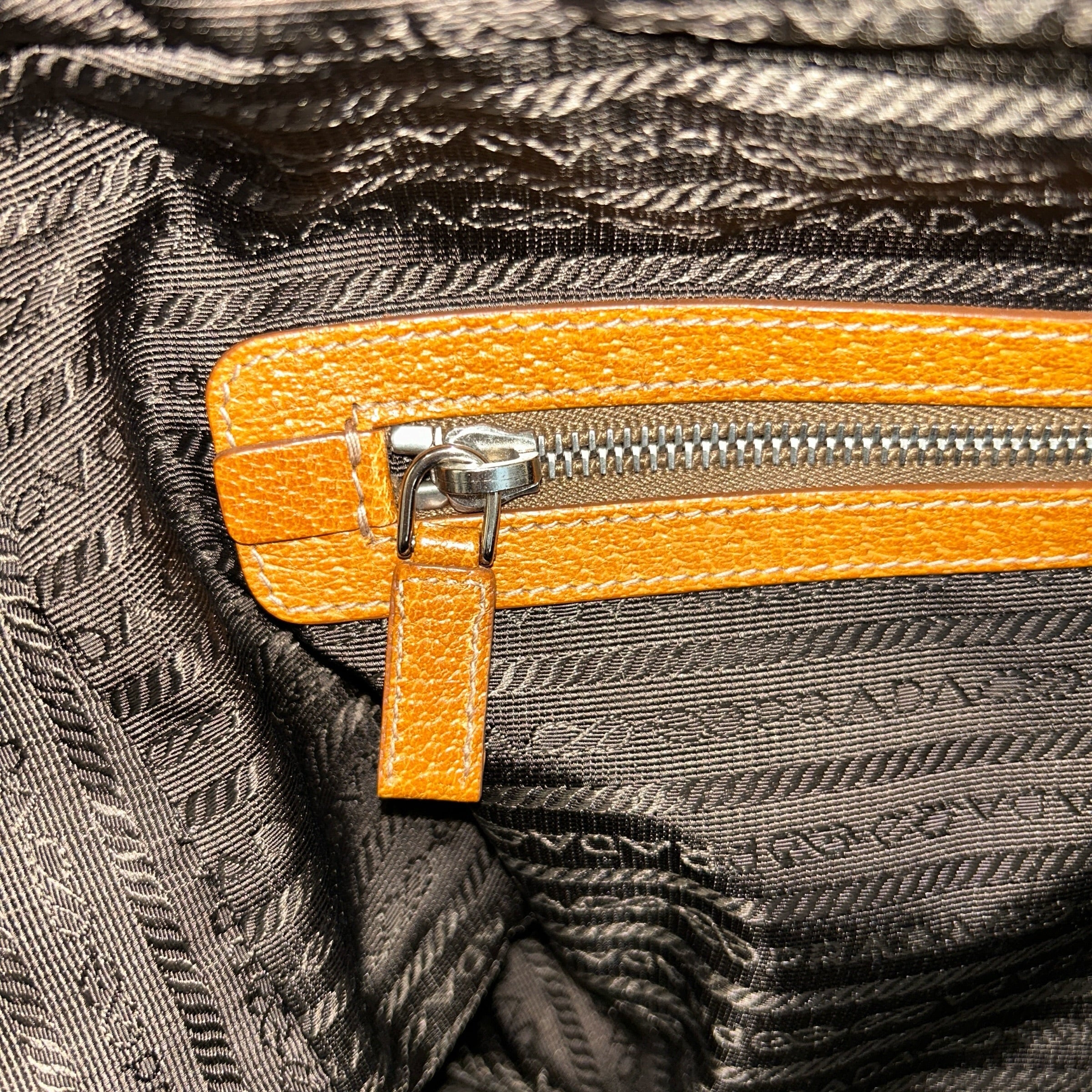 Canvas/Brown Leather Duffle Bag - Haute Classics