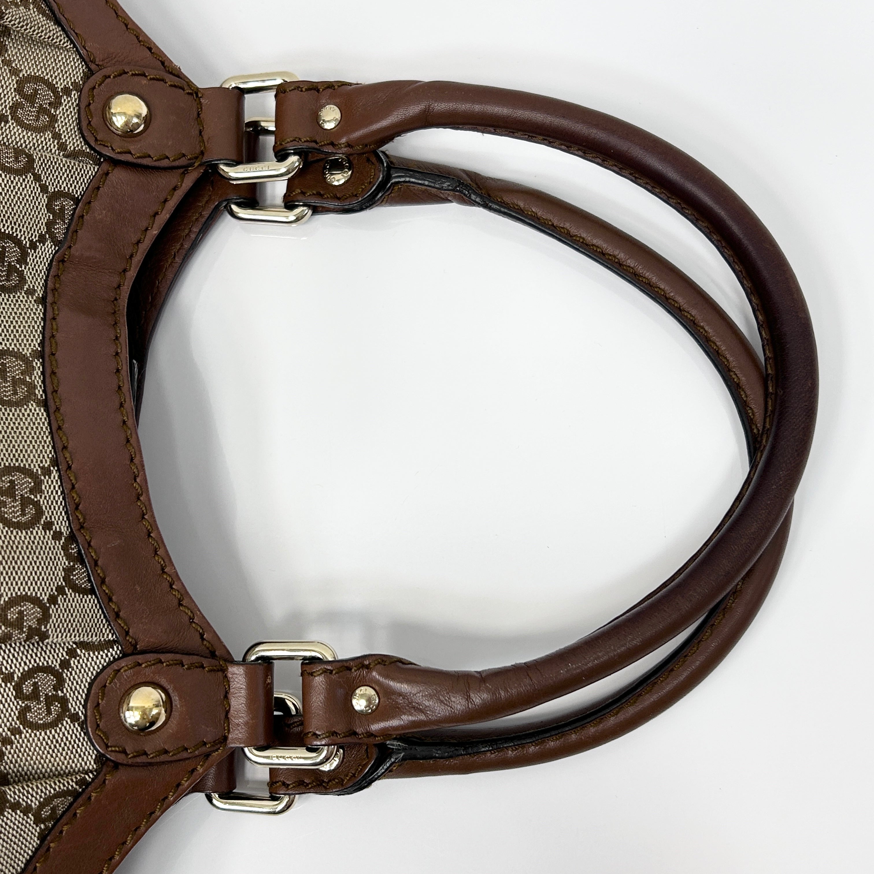 Beige/Brown GG Canvas Medium Sukey Tote Bag