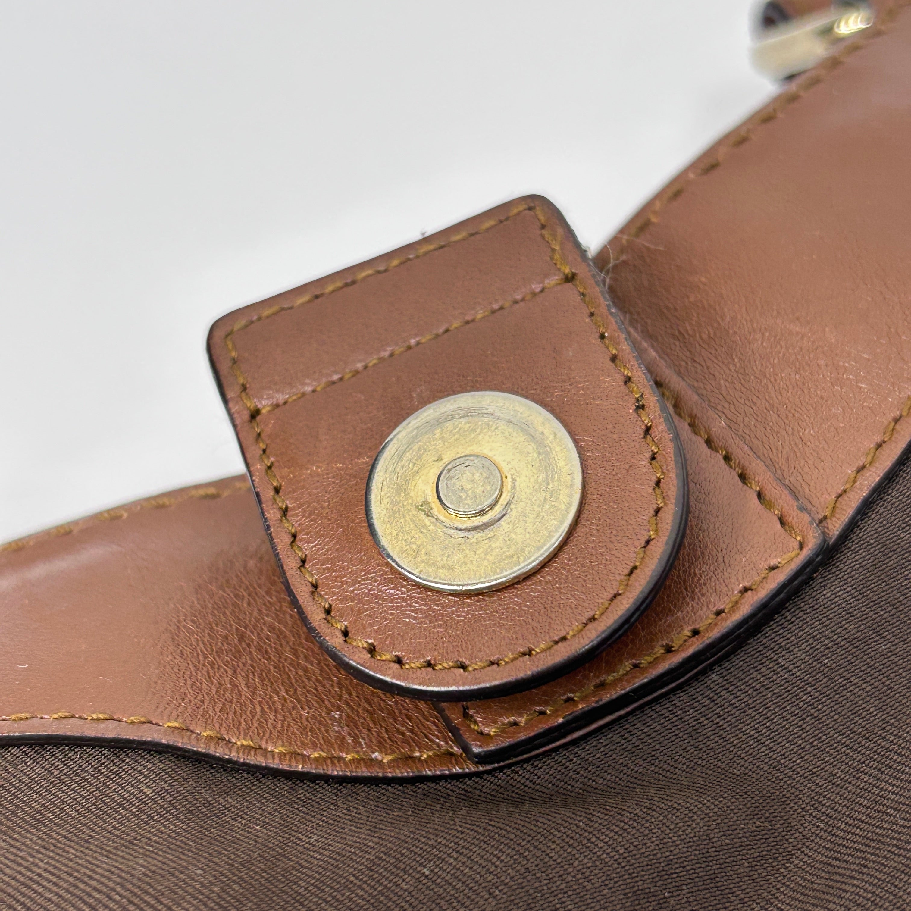 Beige/Brown GG Canvas Medium Sukey Tote Bag