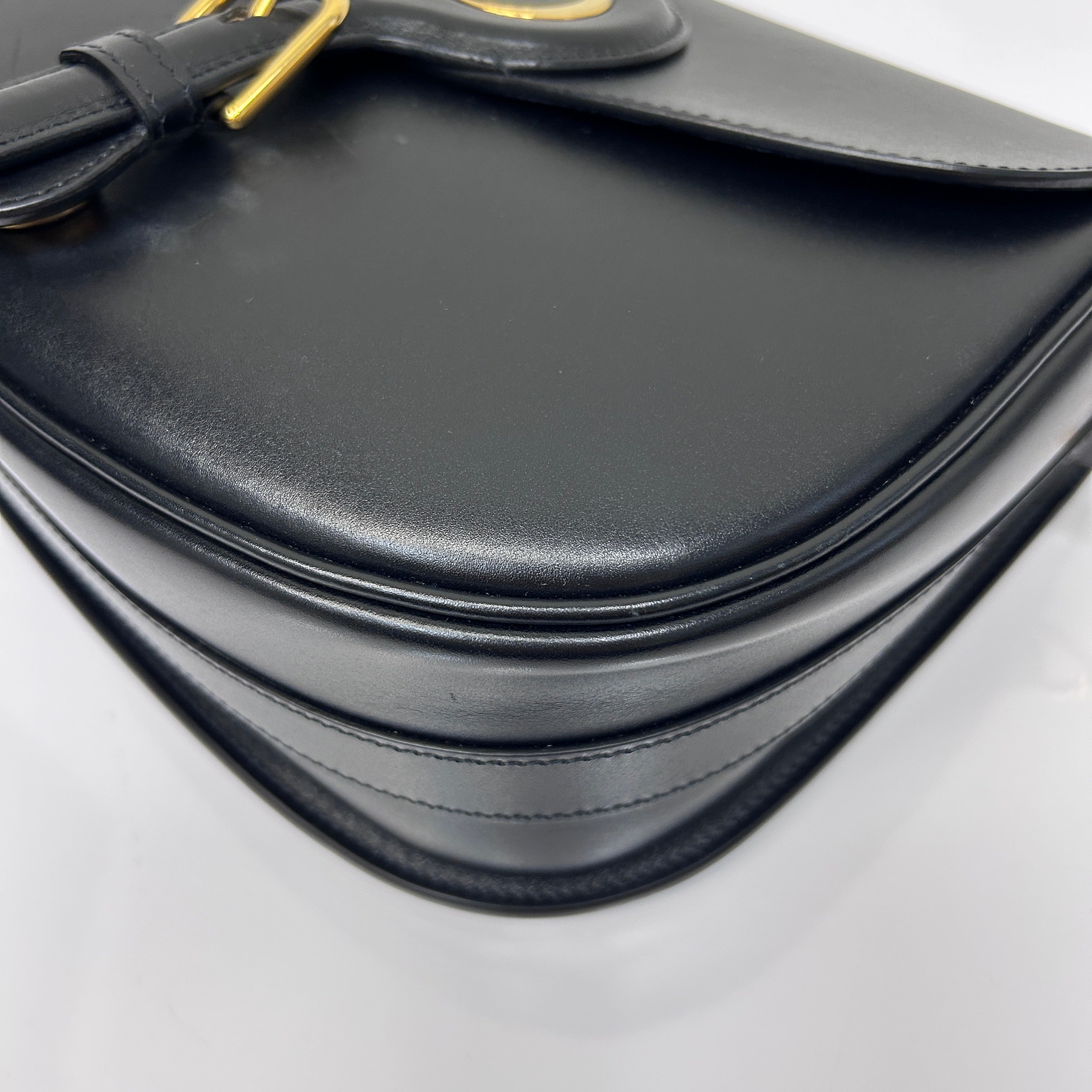 Black Large Bobby w/Shoulder Strap w/GHW
