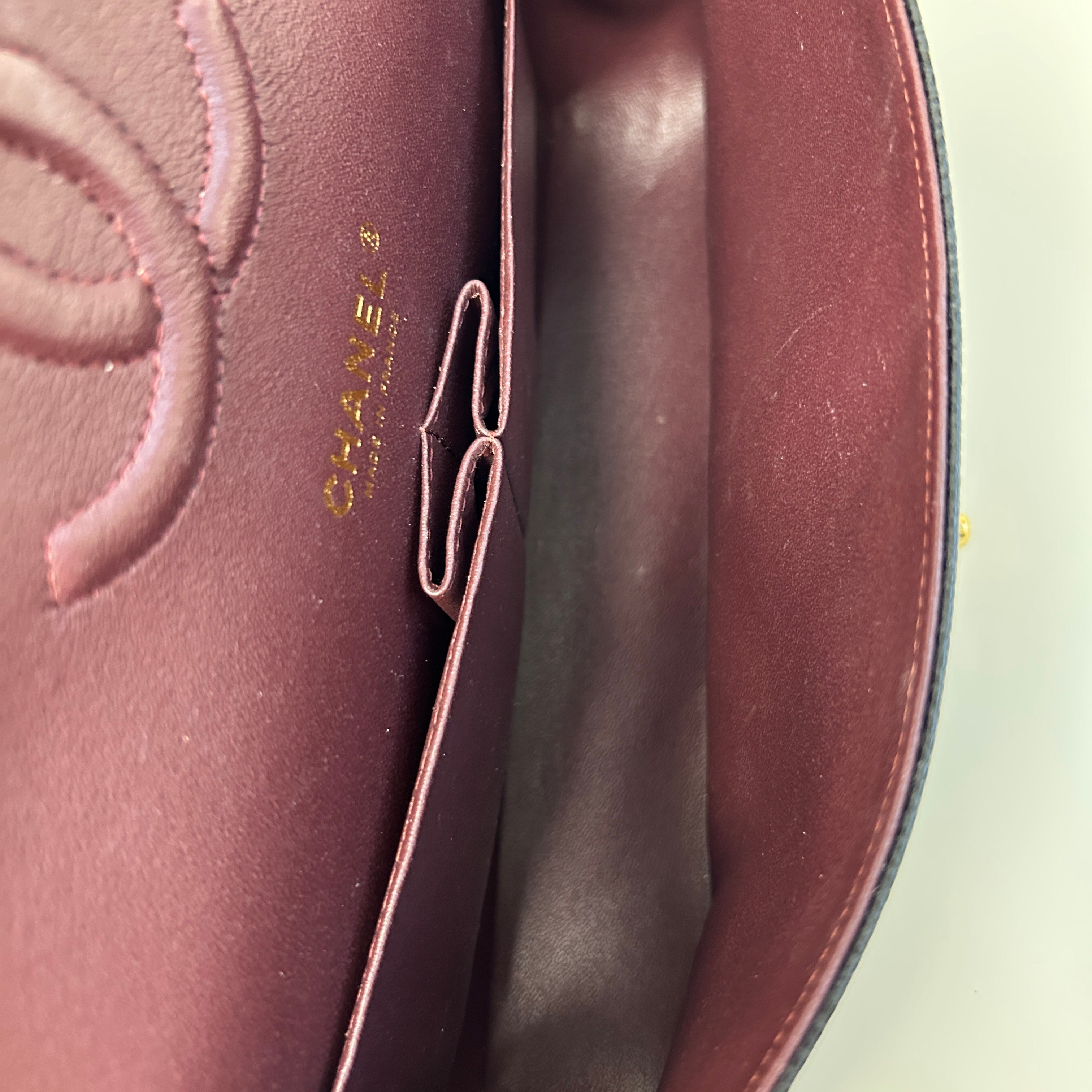 Black Quilted Caviar Leather Classic Medium Double Flap Bag w/GHW