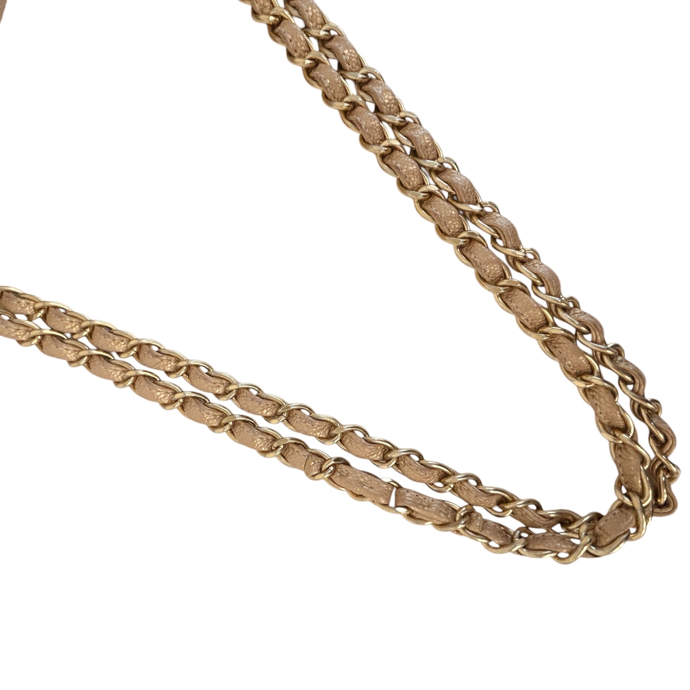 Metallic Gold Quilted Caviar Leather Classic Jumbo Double Flap Bag w/GHW - Haute Classics