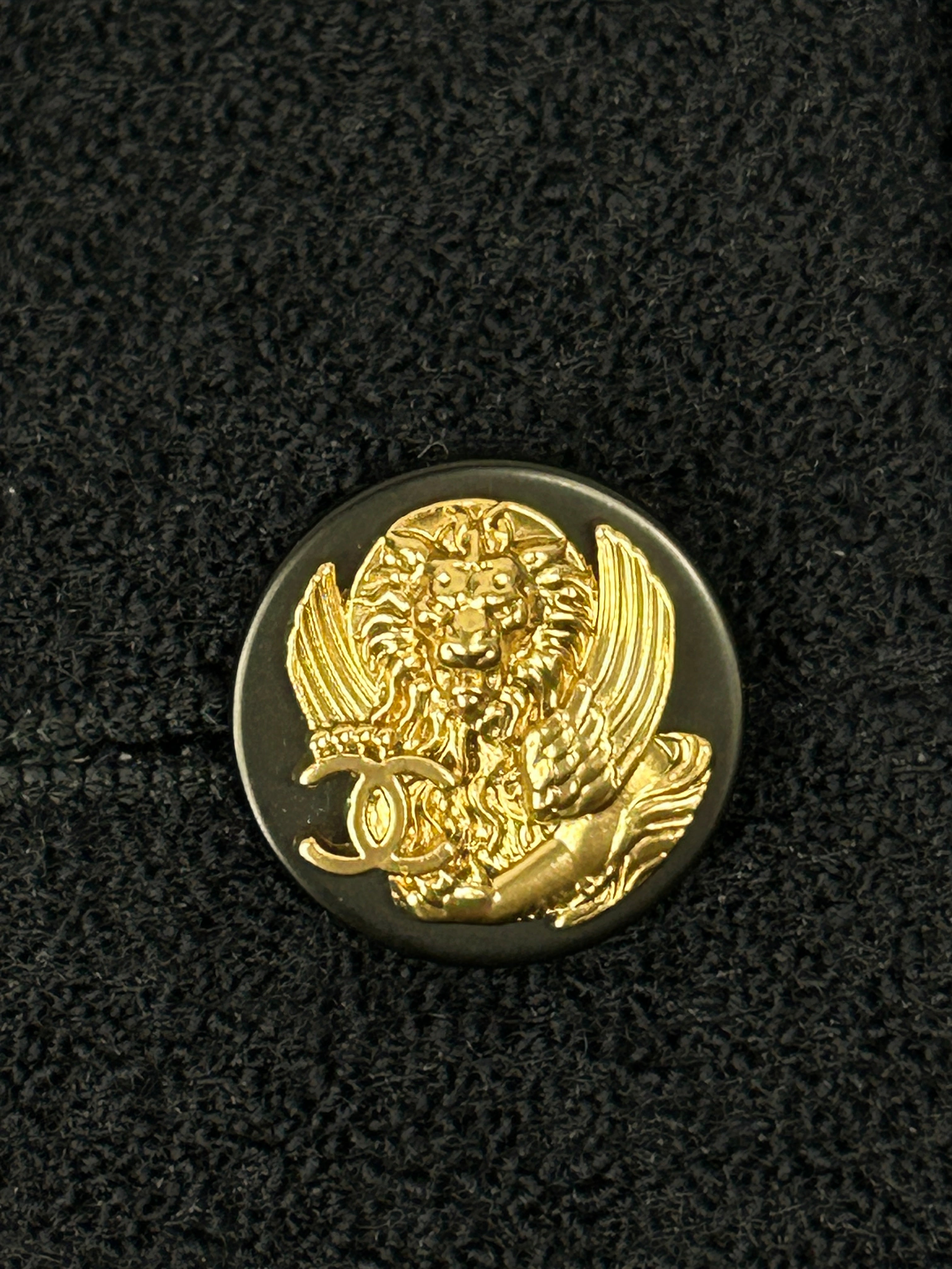 Navy Wool Blazer w/CC Gold Buttons