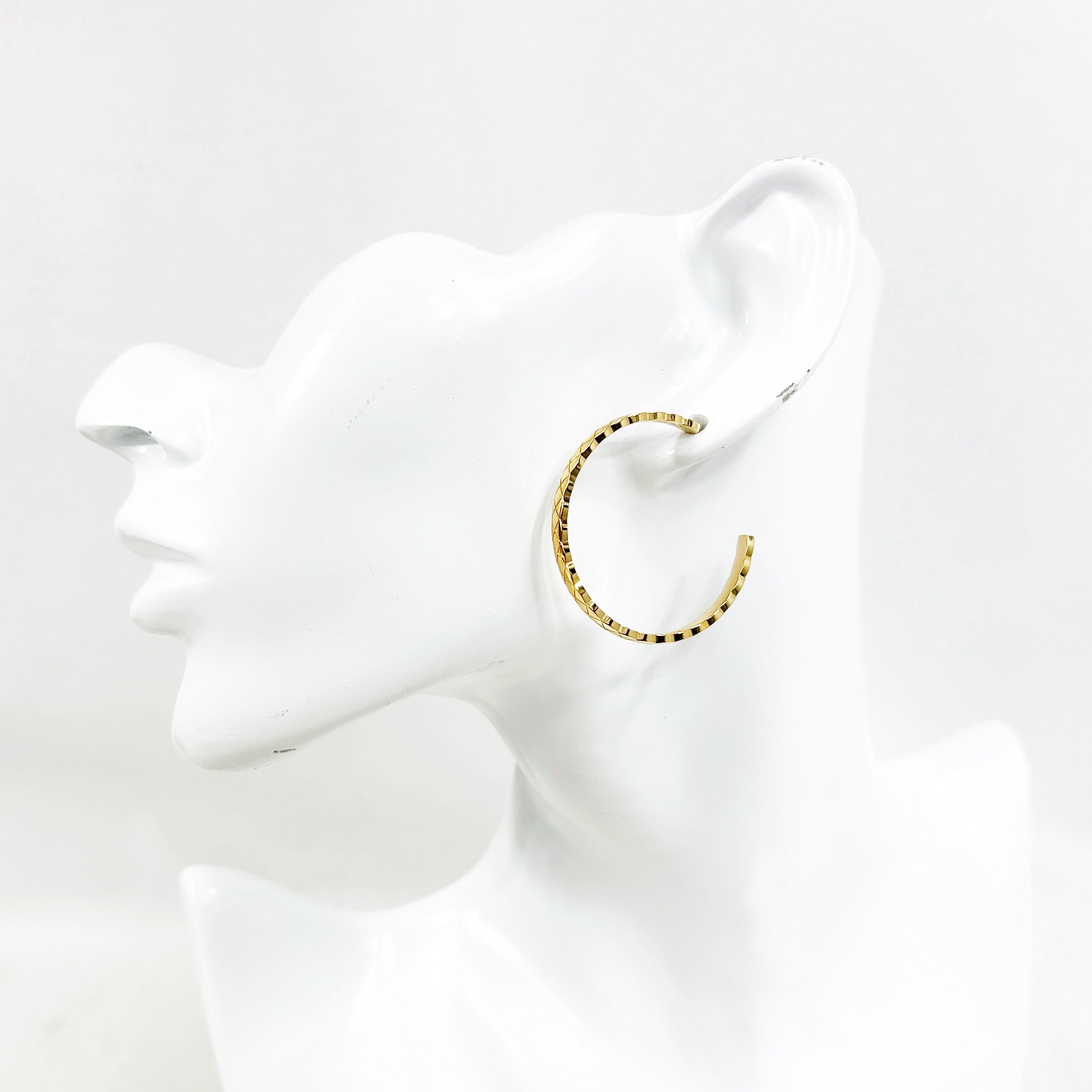 Gold Crush Hoop Earrings