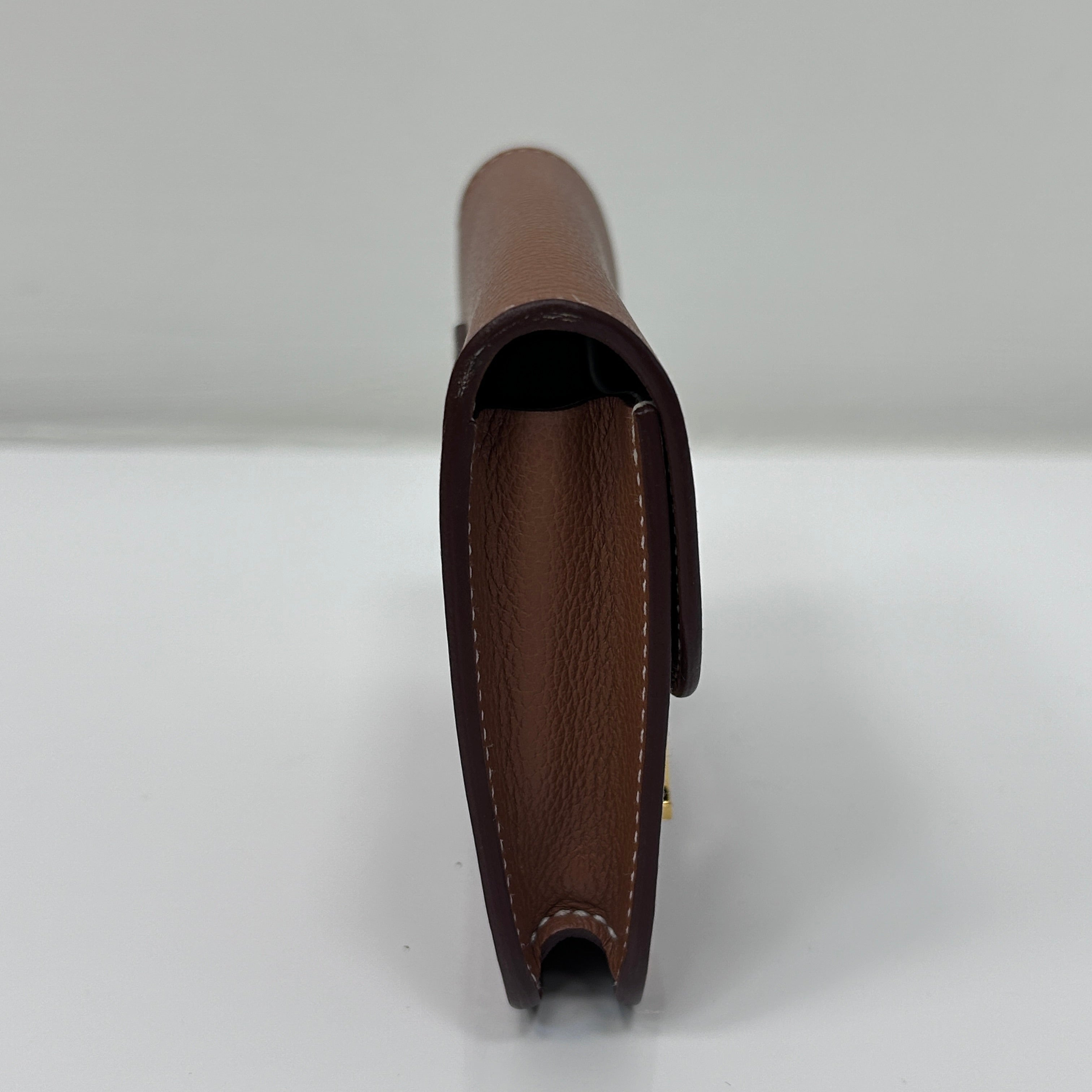 Gold Constance Slim Compact Wallet w/GHW