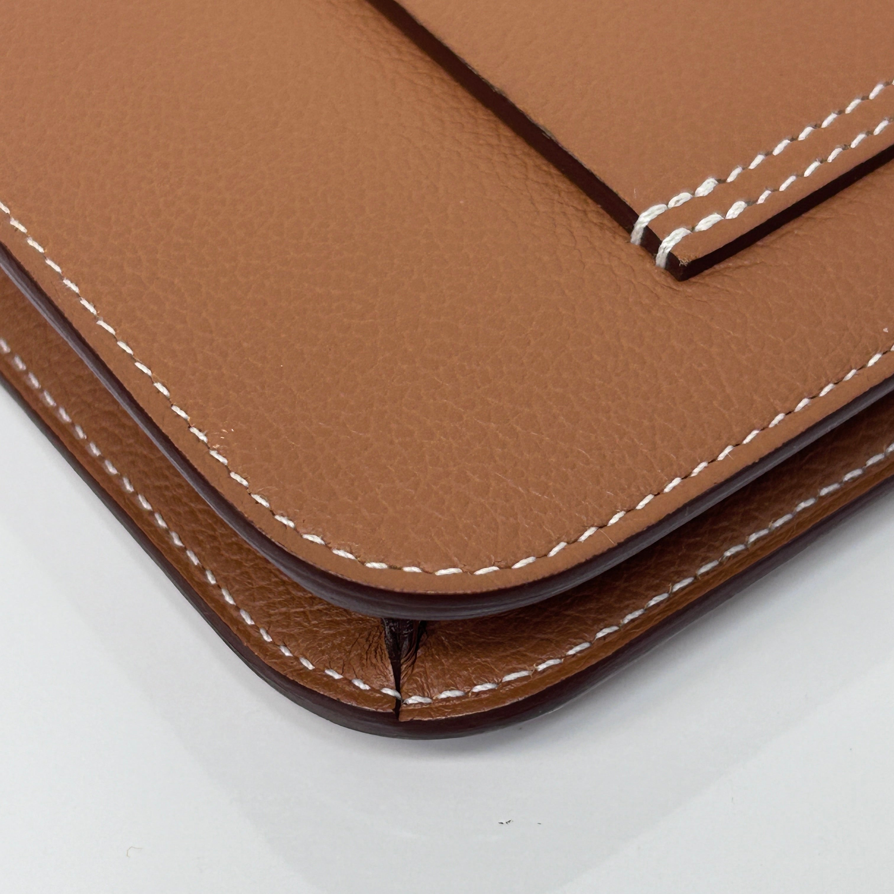 Gold Constance Slim Compact Wallet w/GHW