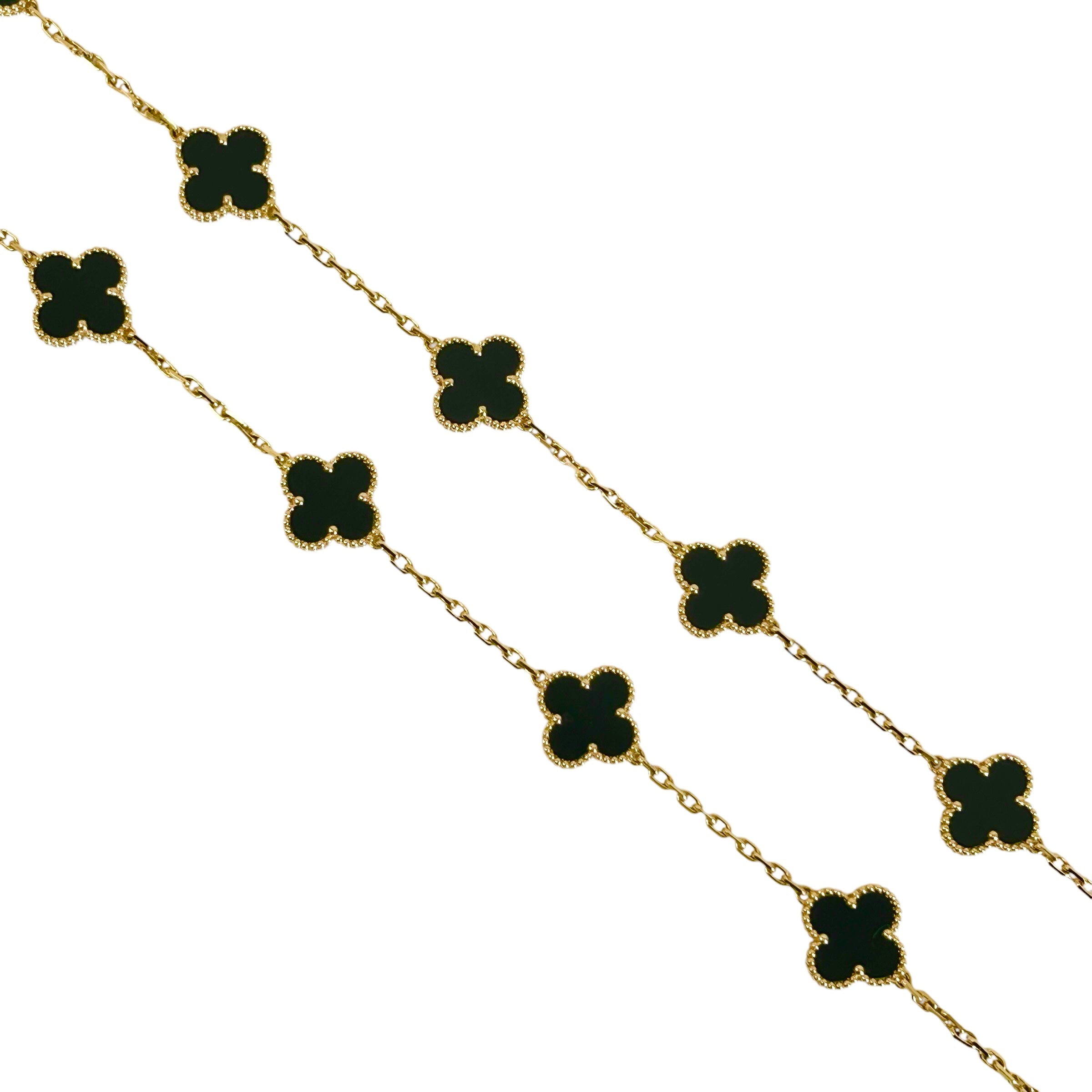 Vintage Alhambra 20-Motifs Long Necklace w/18K GHW - Haute Classics
