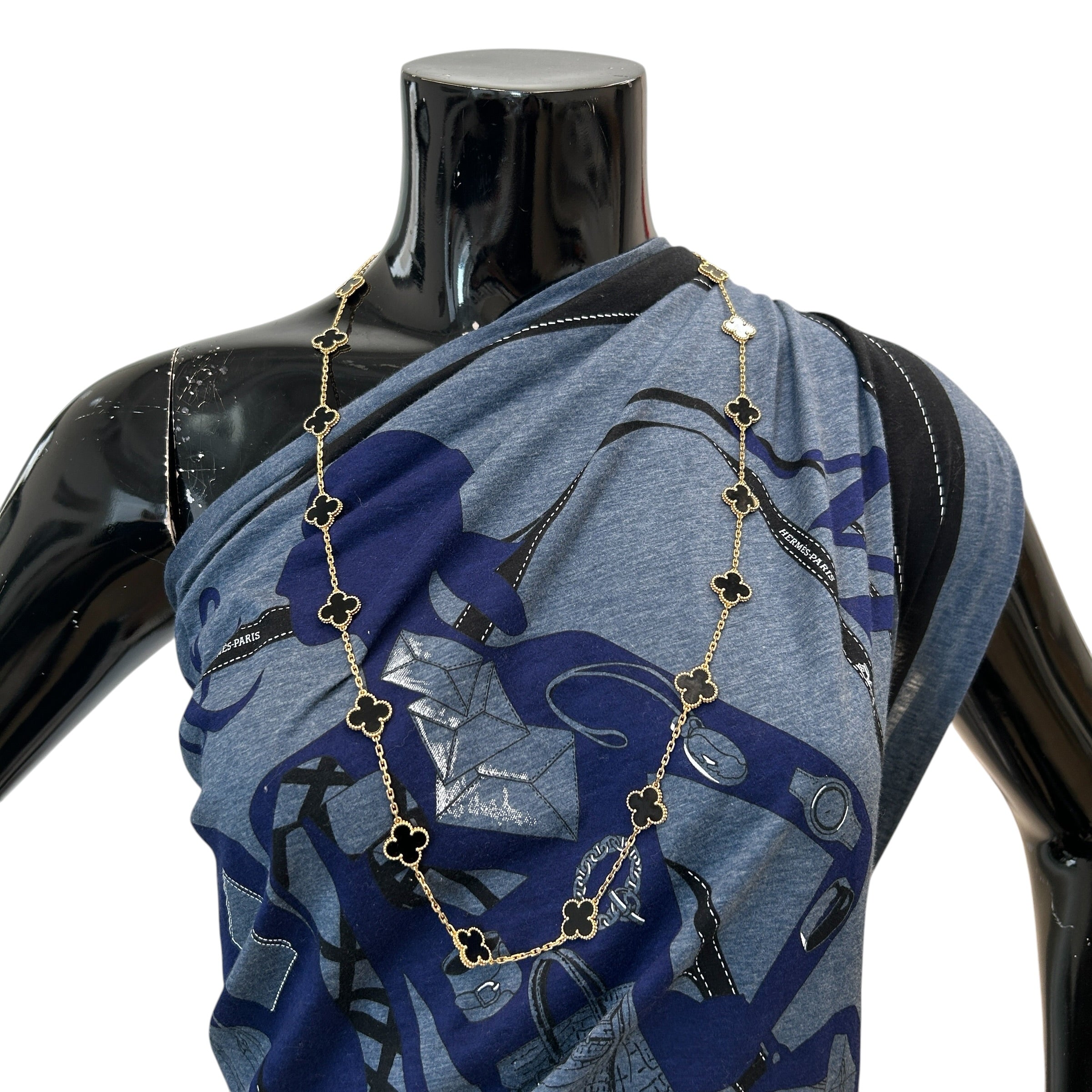 Vintage Alhambra 20-Motifs Long Necklace w/18K GHW - Haute Classics
