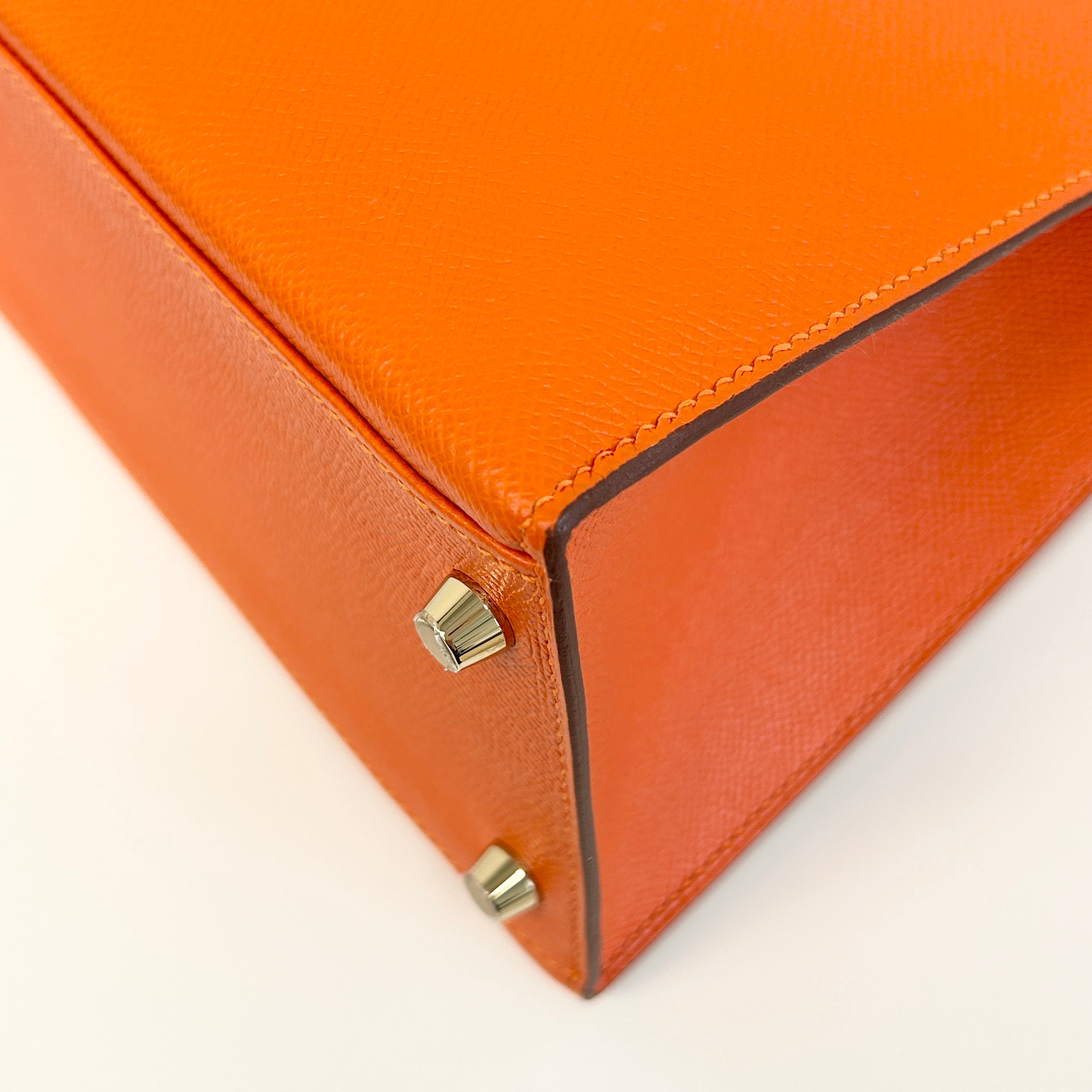 Orange Epsom Leather Kelly Sellier 32 w/GHW - Haute Classics