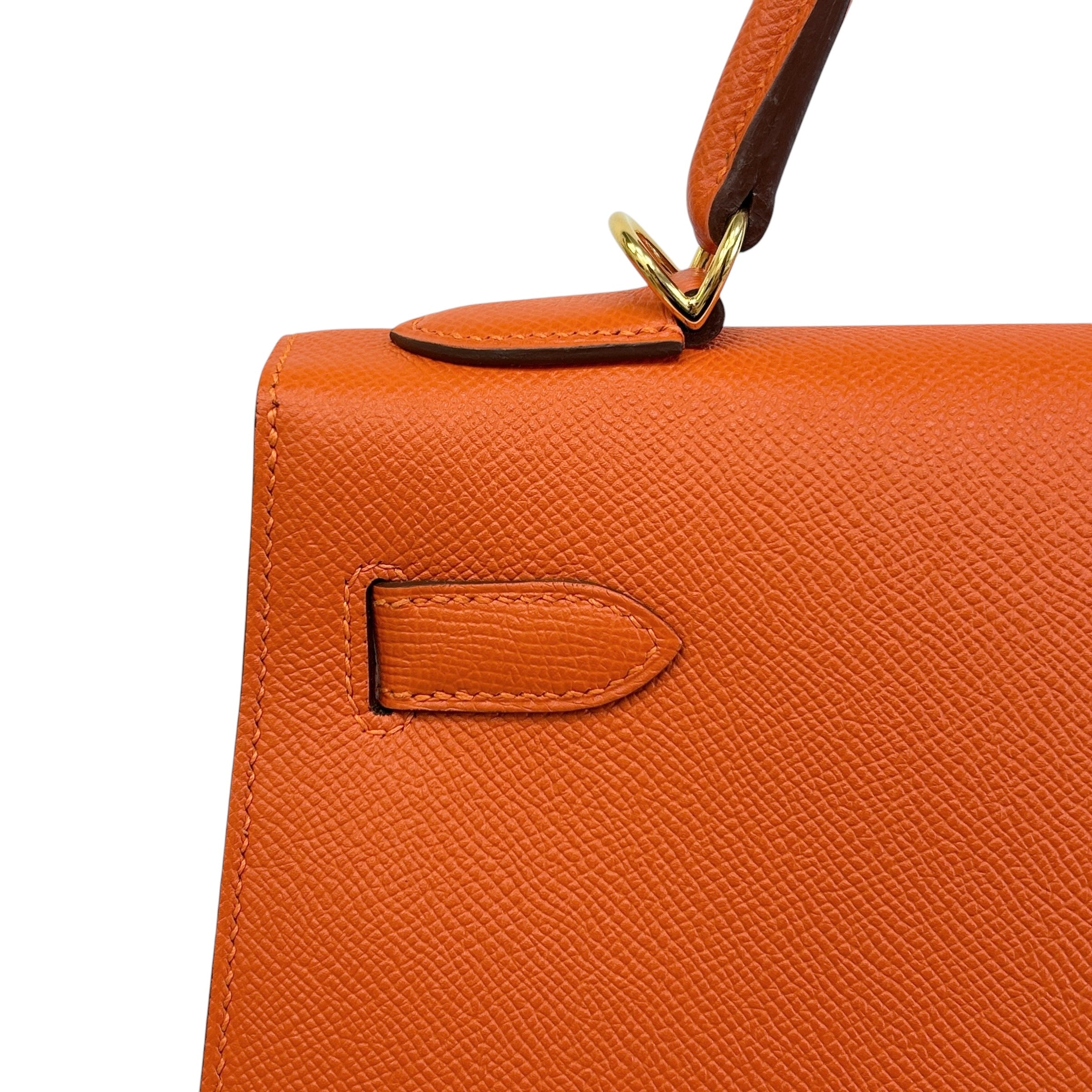 Orange Epsom Leather Kelly Sellier 32 w/GHW - Haute Classics