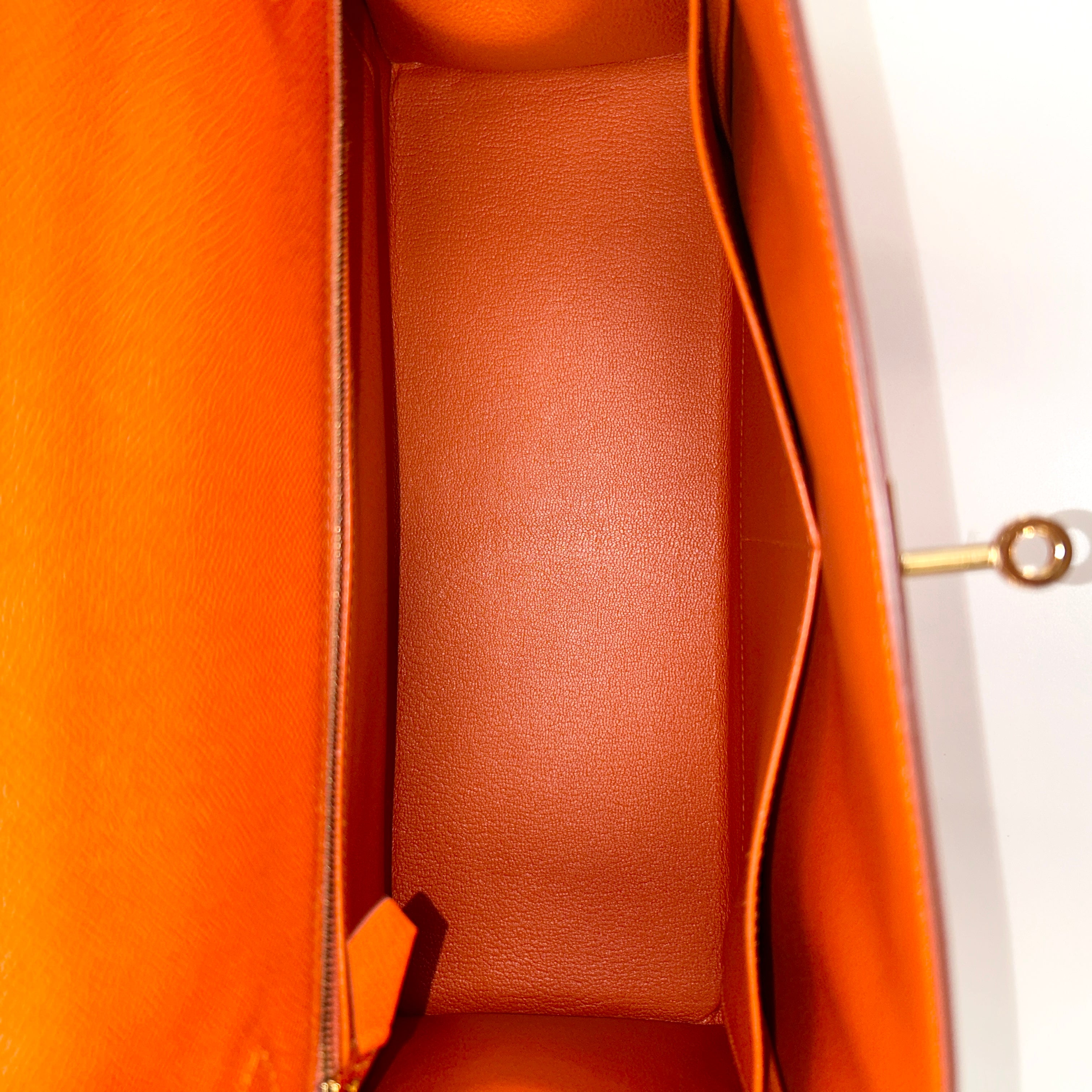 Orange Epsom Leather Kelly Sellier 32 w/GHW - Haute Classics