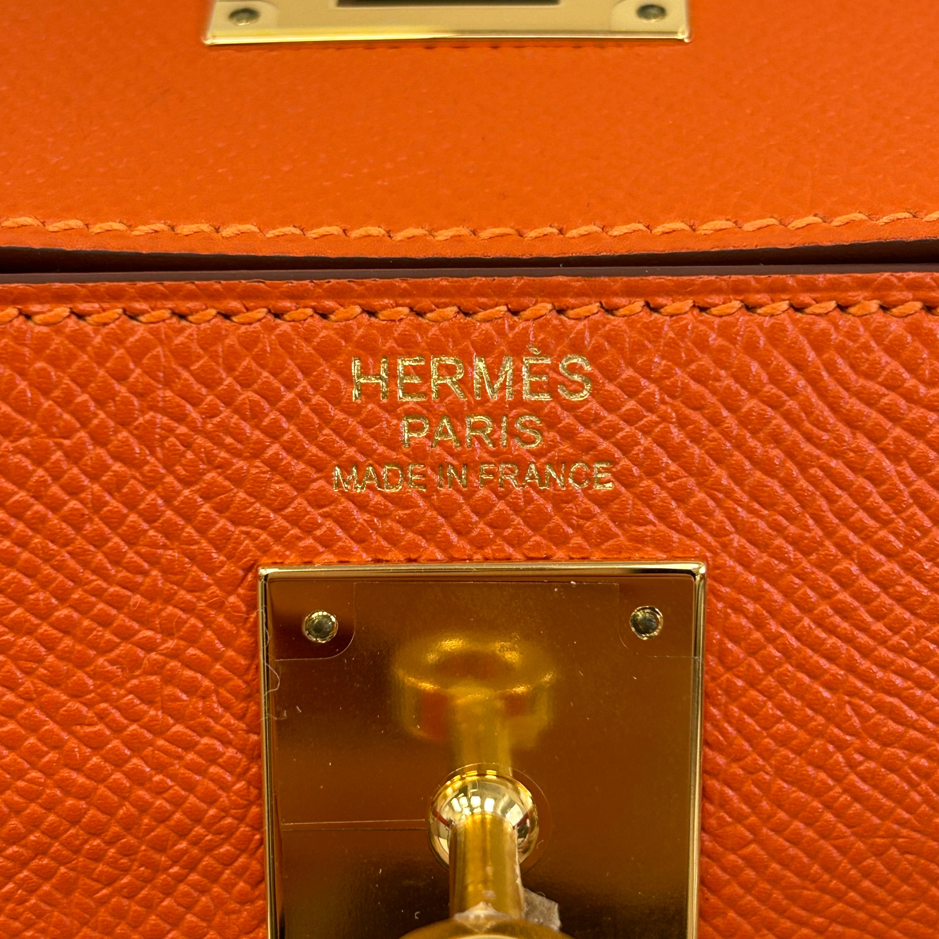Orange Epsom Leather Kelly Sellier 32 w/GHW - Haute Classics