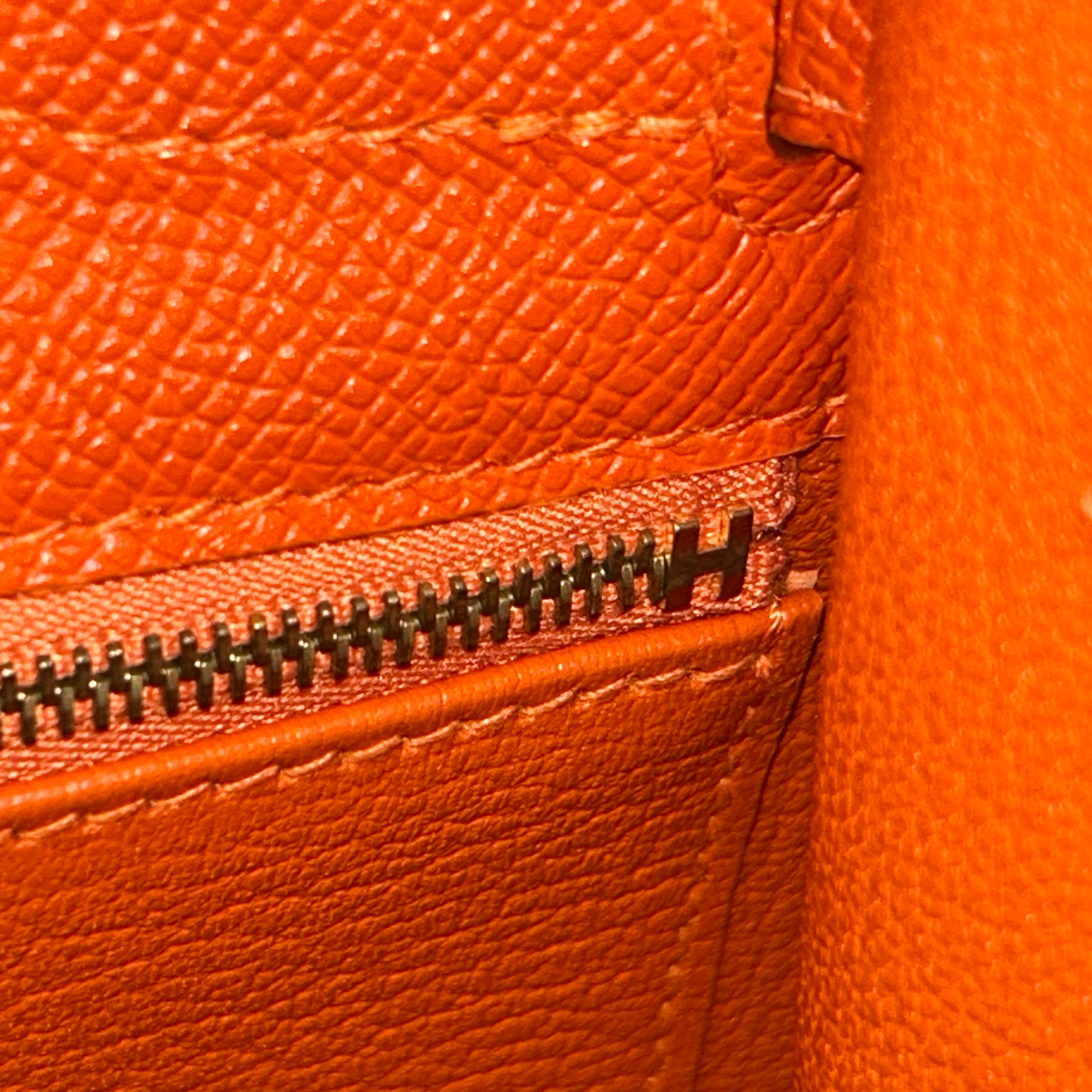 Orange Epsom Leather Kelly Sellier 32 w/GHW - Haute Classics