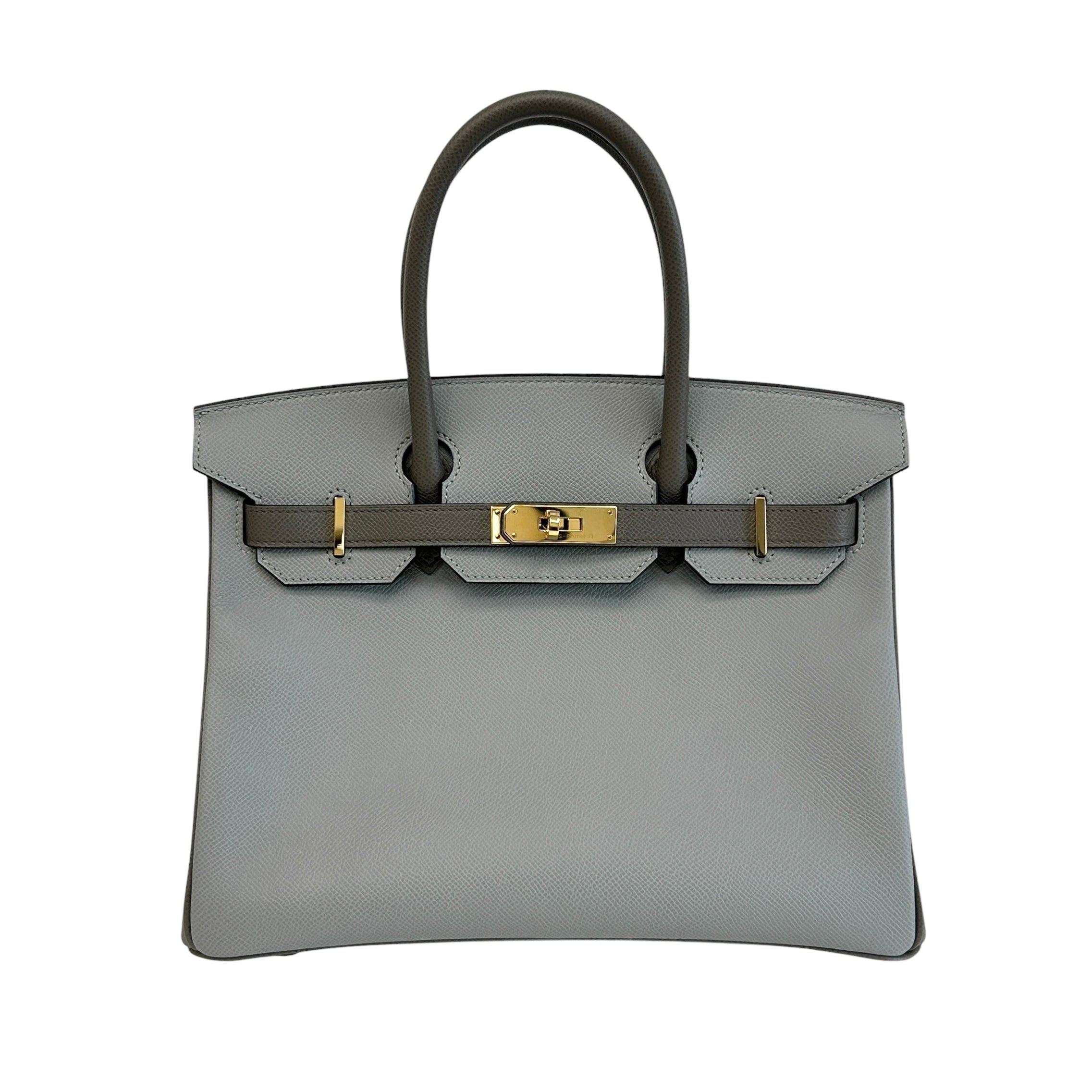 Special Order(HSS) Bi-Colour Etain/Gris Epsom Leather Birkin 30 w/GHW