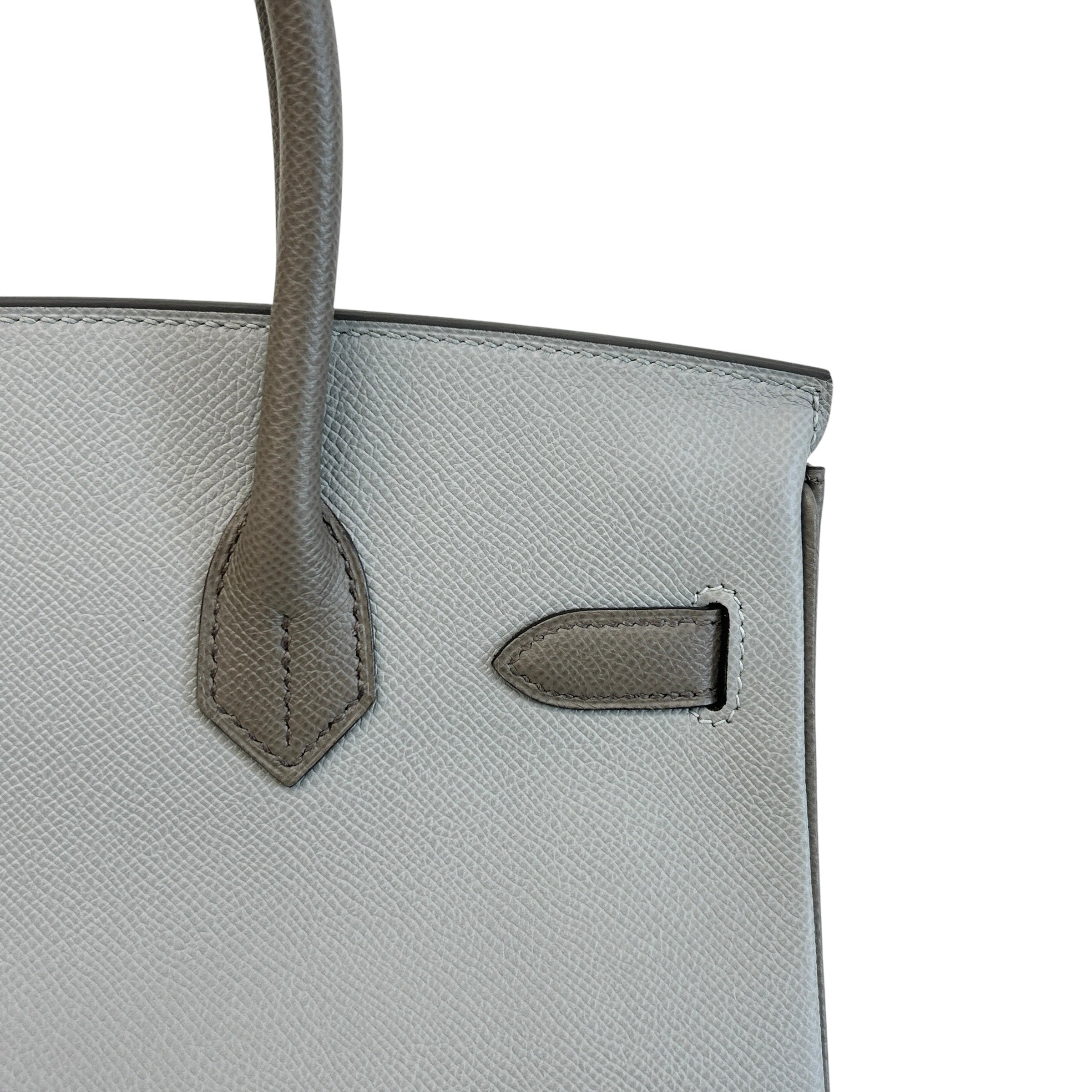 Special Order(HSS) Bi-Colour Etain/Gris Epsom Leather Birkin 30 w/GHW - Haute Classics