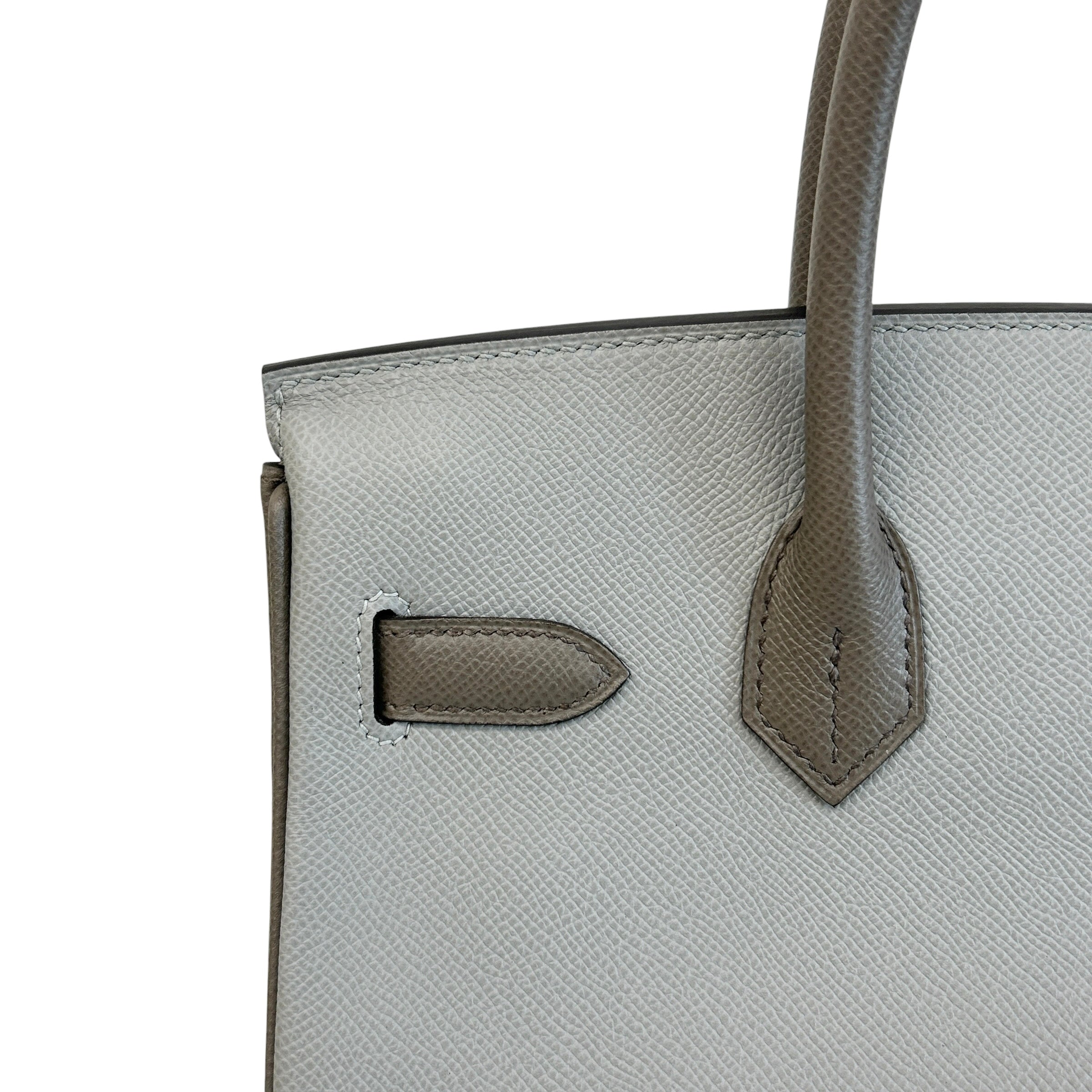Special Order(HSS) Bi-Colour Etain/Gris Epsom Leather Birkin 30 w/GHW - Haute Classics