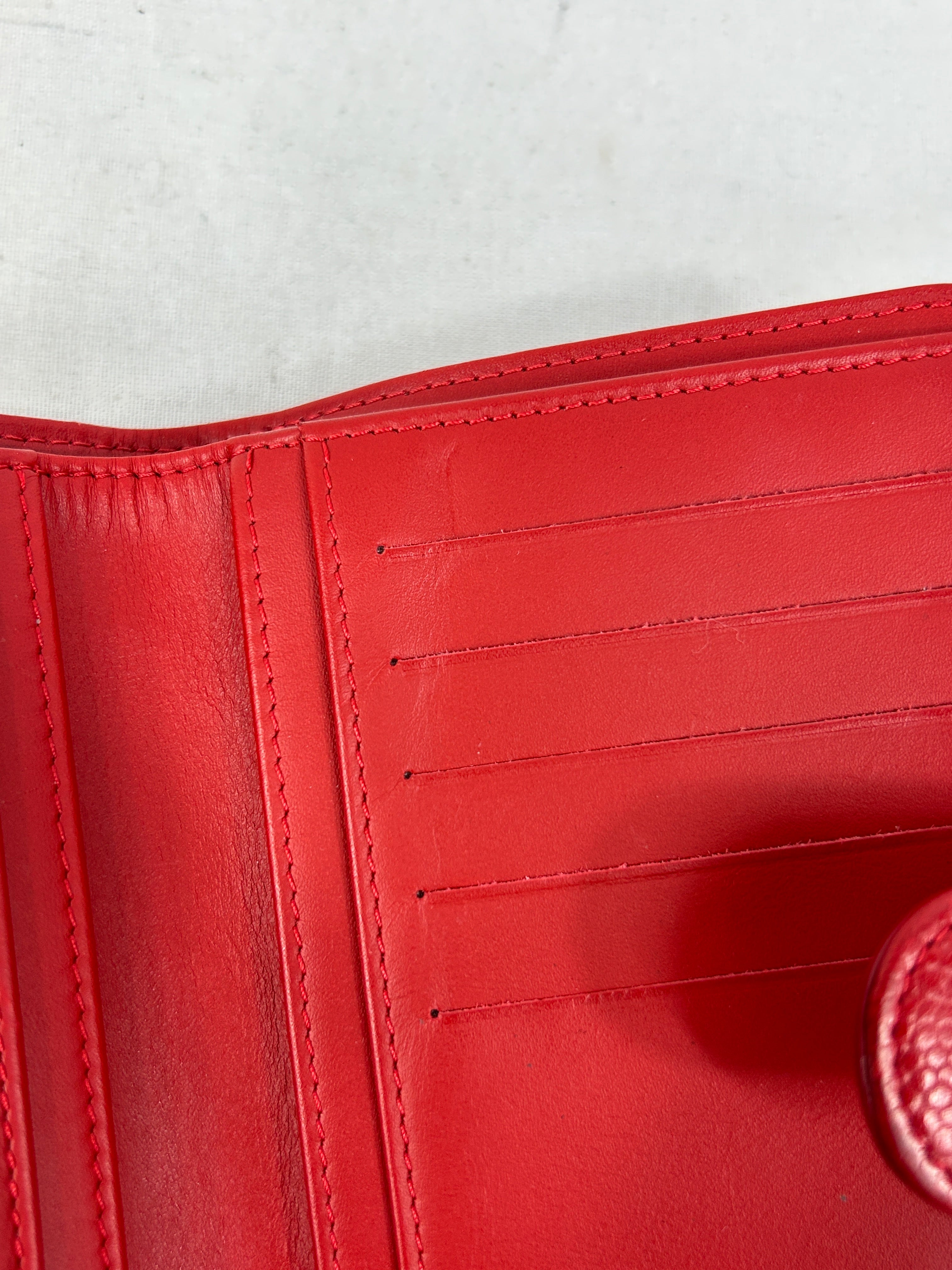 Red Caviar Bifold French Wallet w/SHW