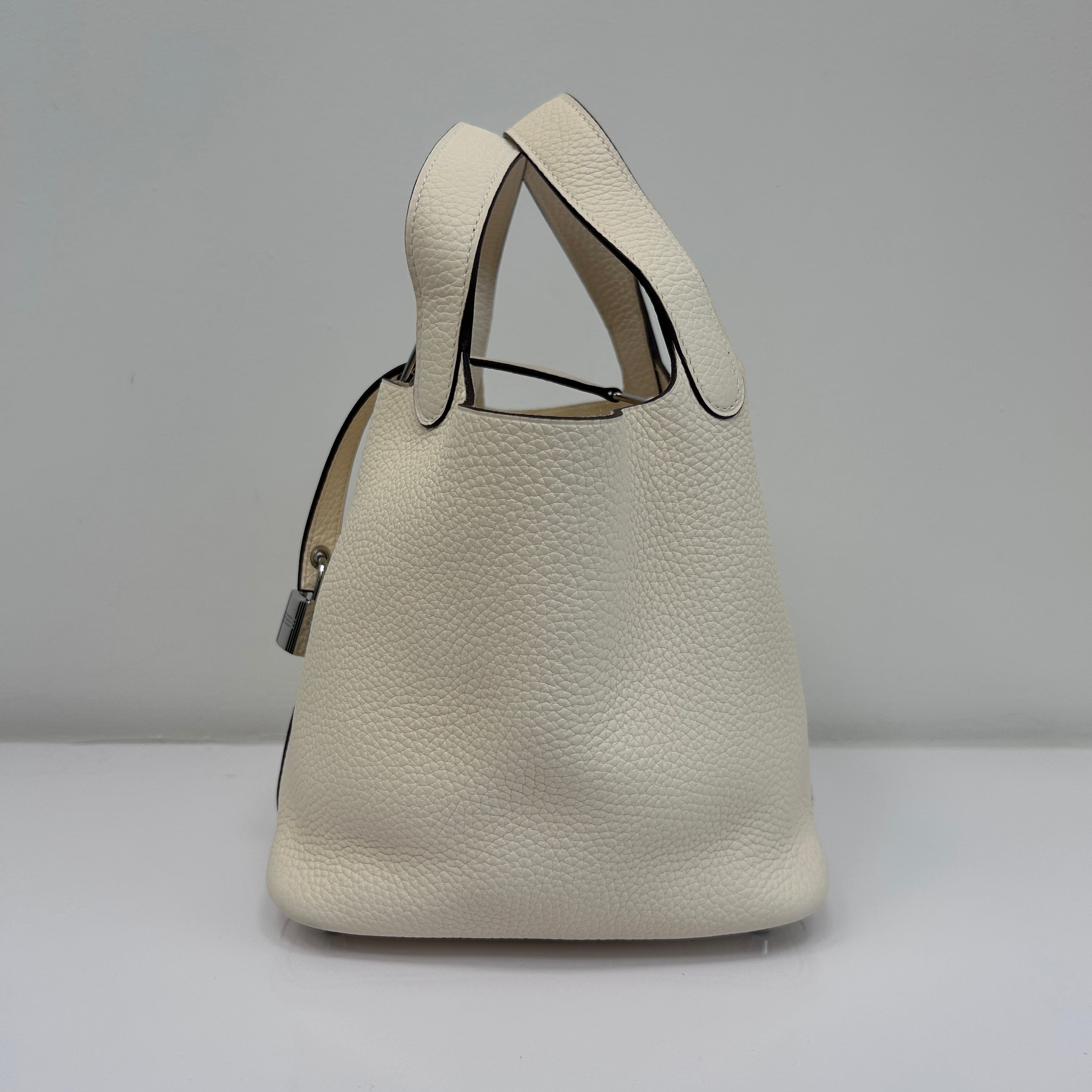 Nata Taurillon Clemence Picotin Lock 22 MM Bag W/PHW