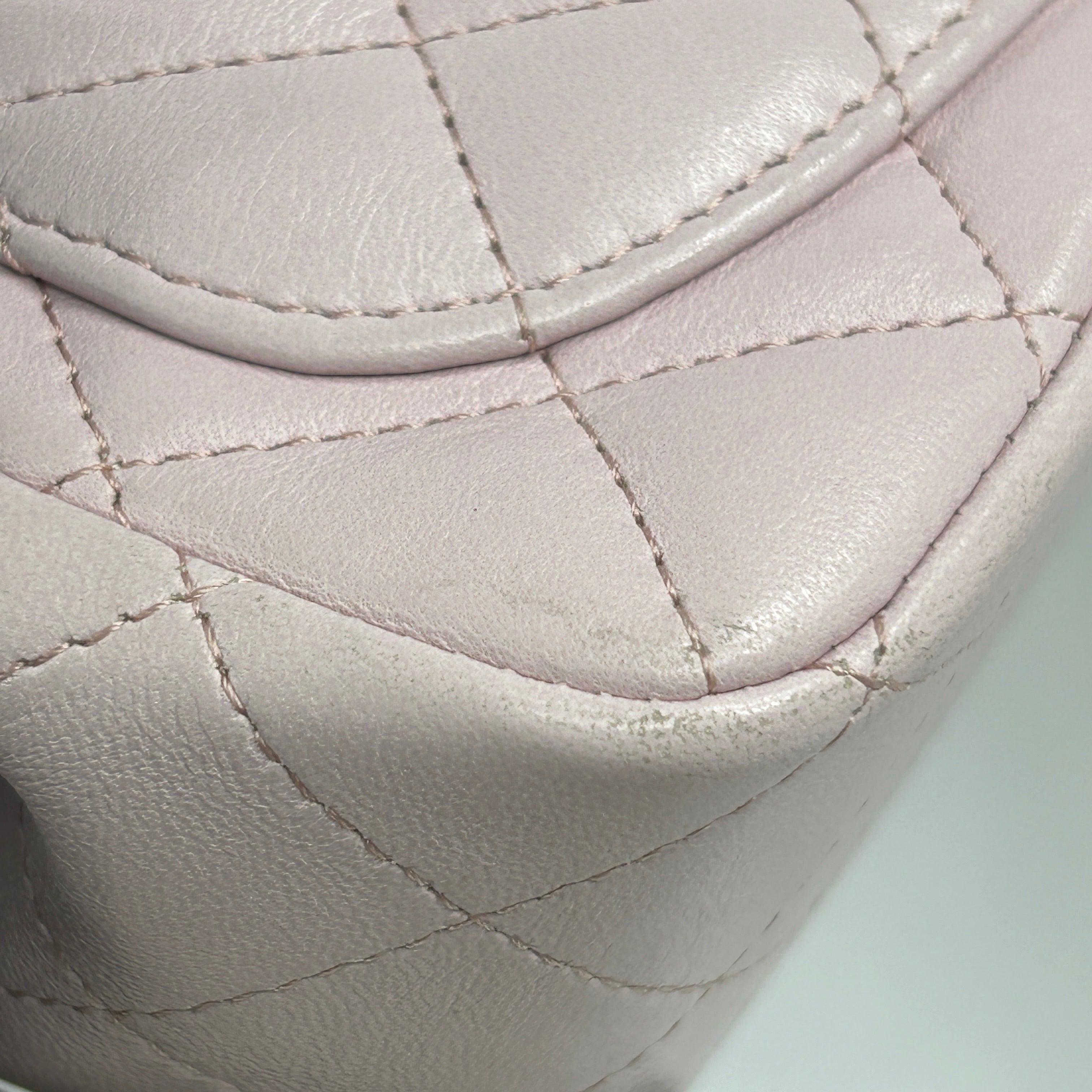 Light Pink Quilted Lambskin Mini Square w/SHW