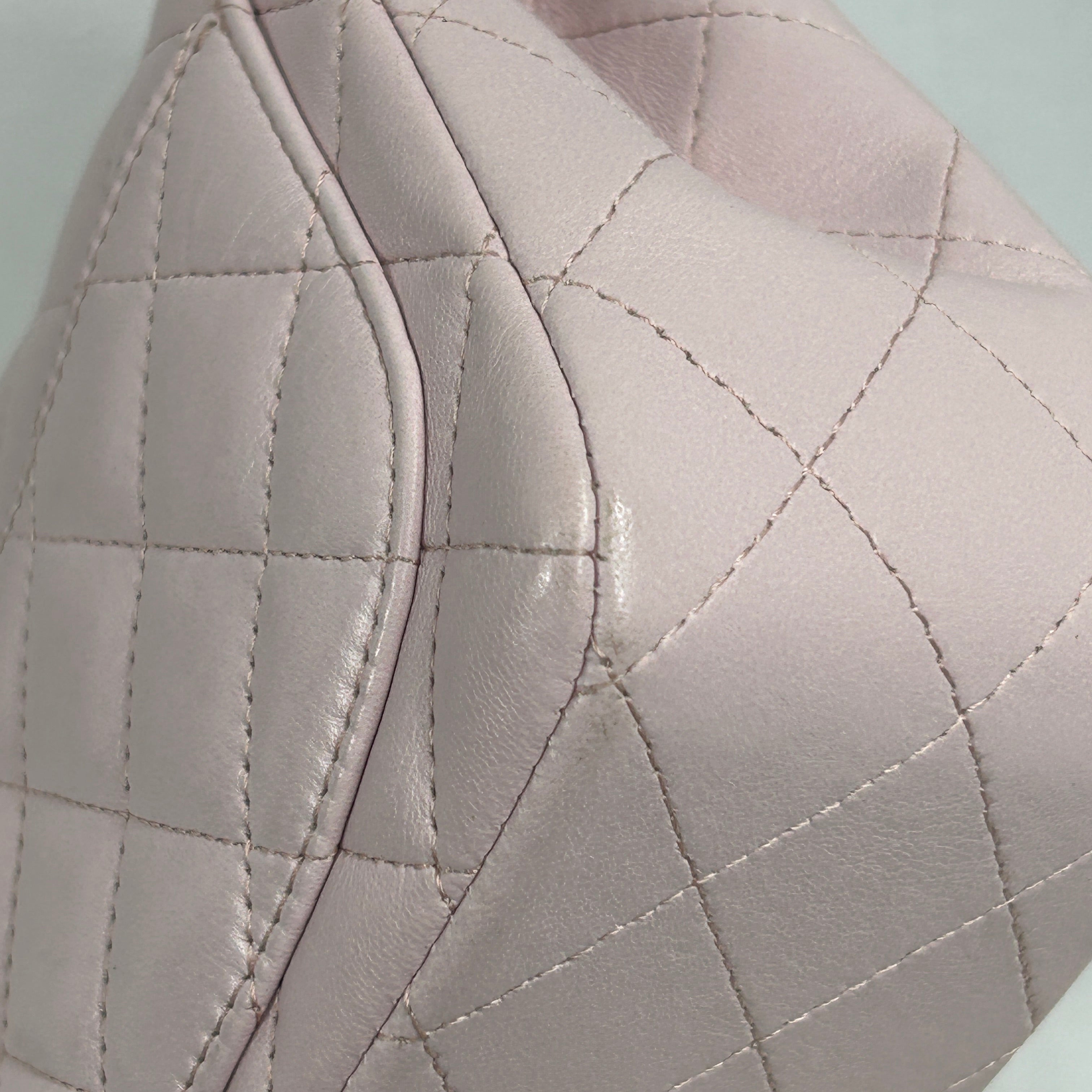 Light Pink Quilted Lambskin Mini Square w/SHW