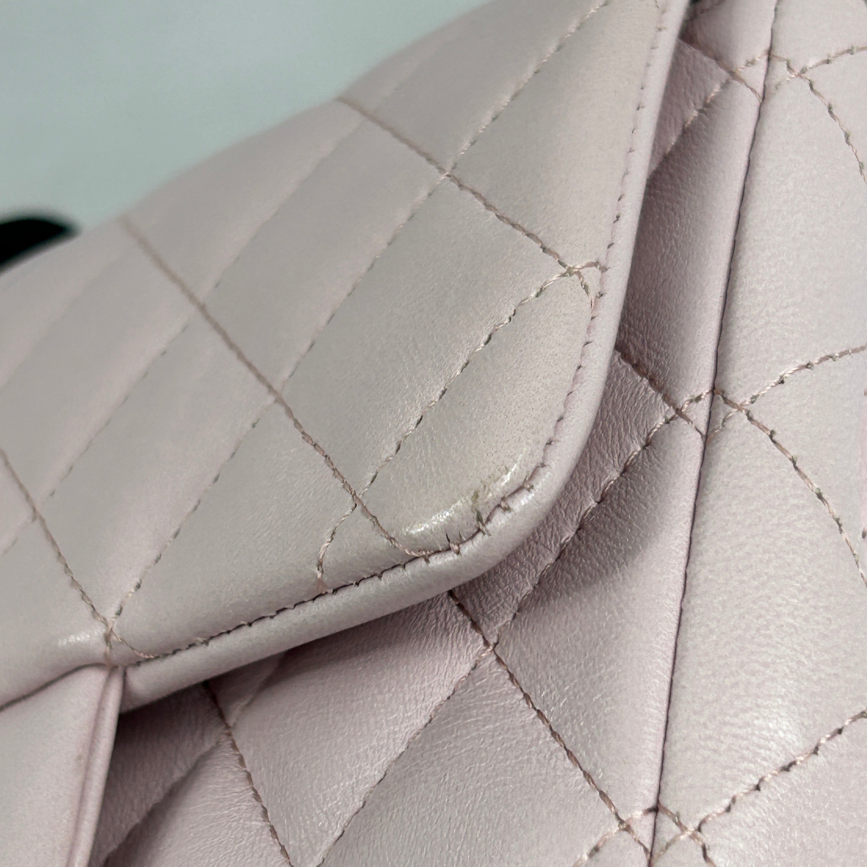 Light Pink Quilted Lambskin Mini Square w/SHW