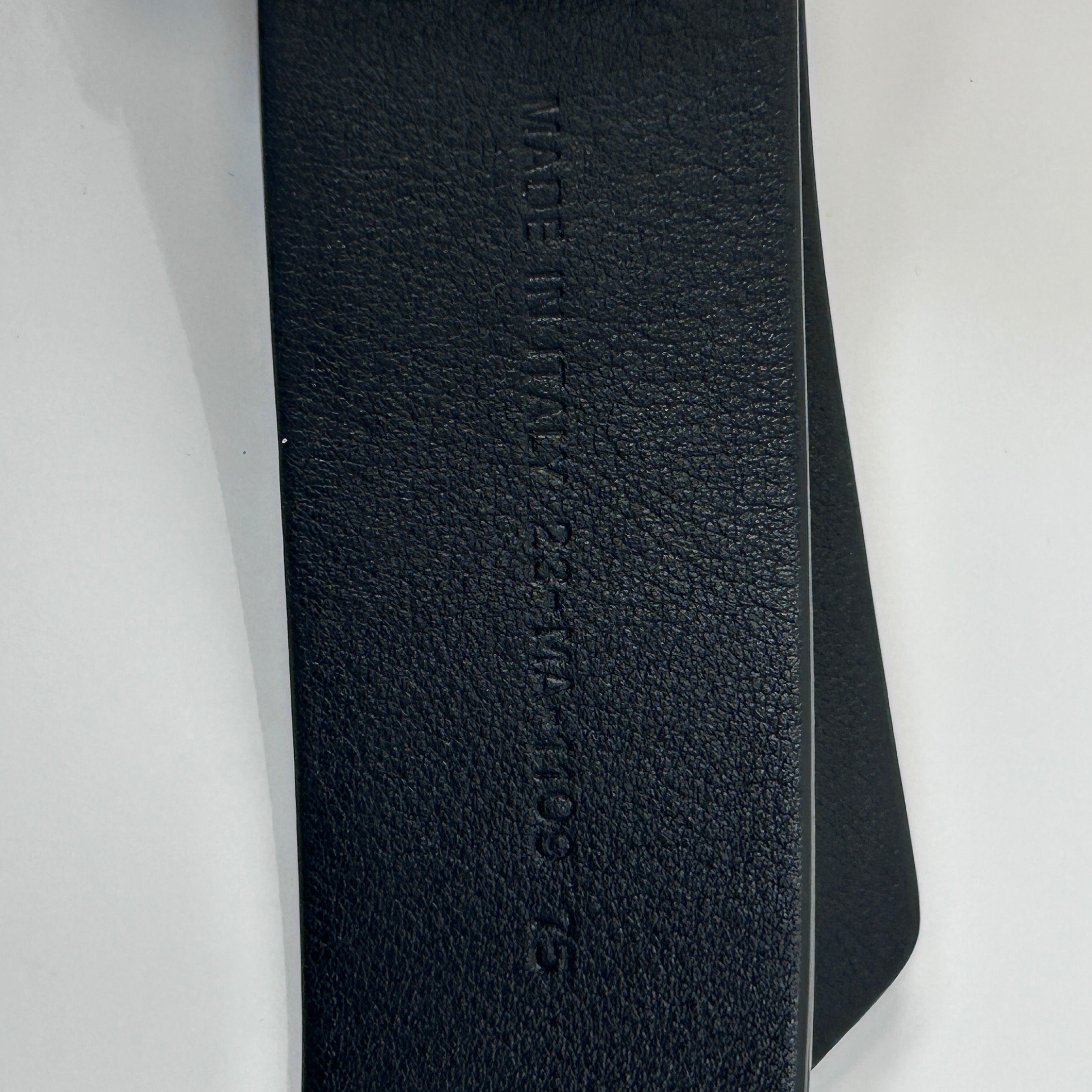 Black Leather D Buckle Waist Belt
