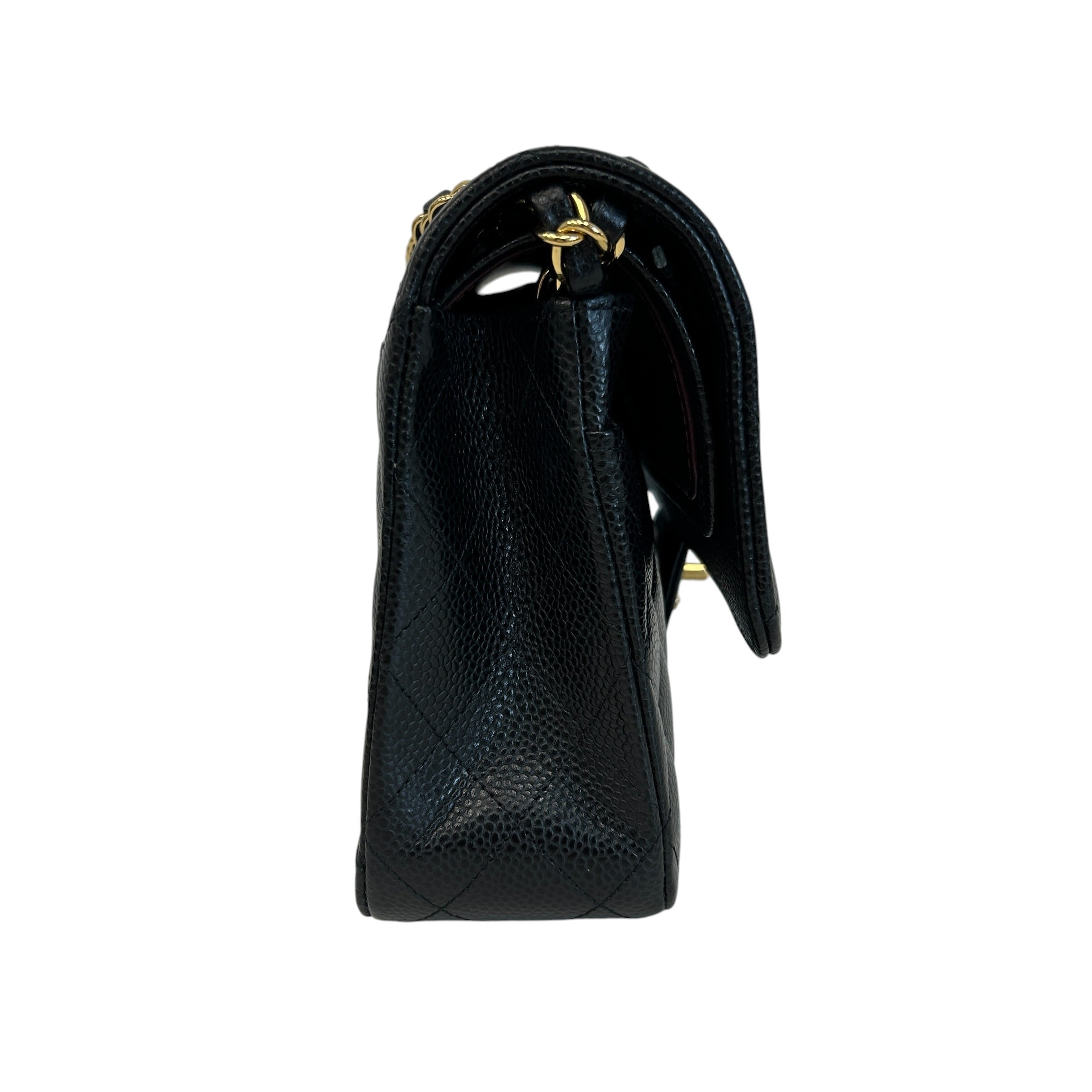 Black Caviar Medium Classic Double Flap w/GHW