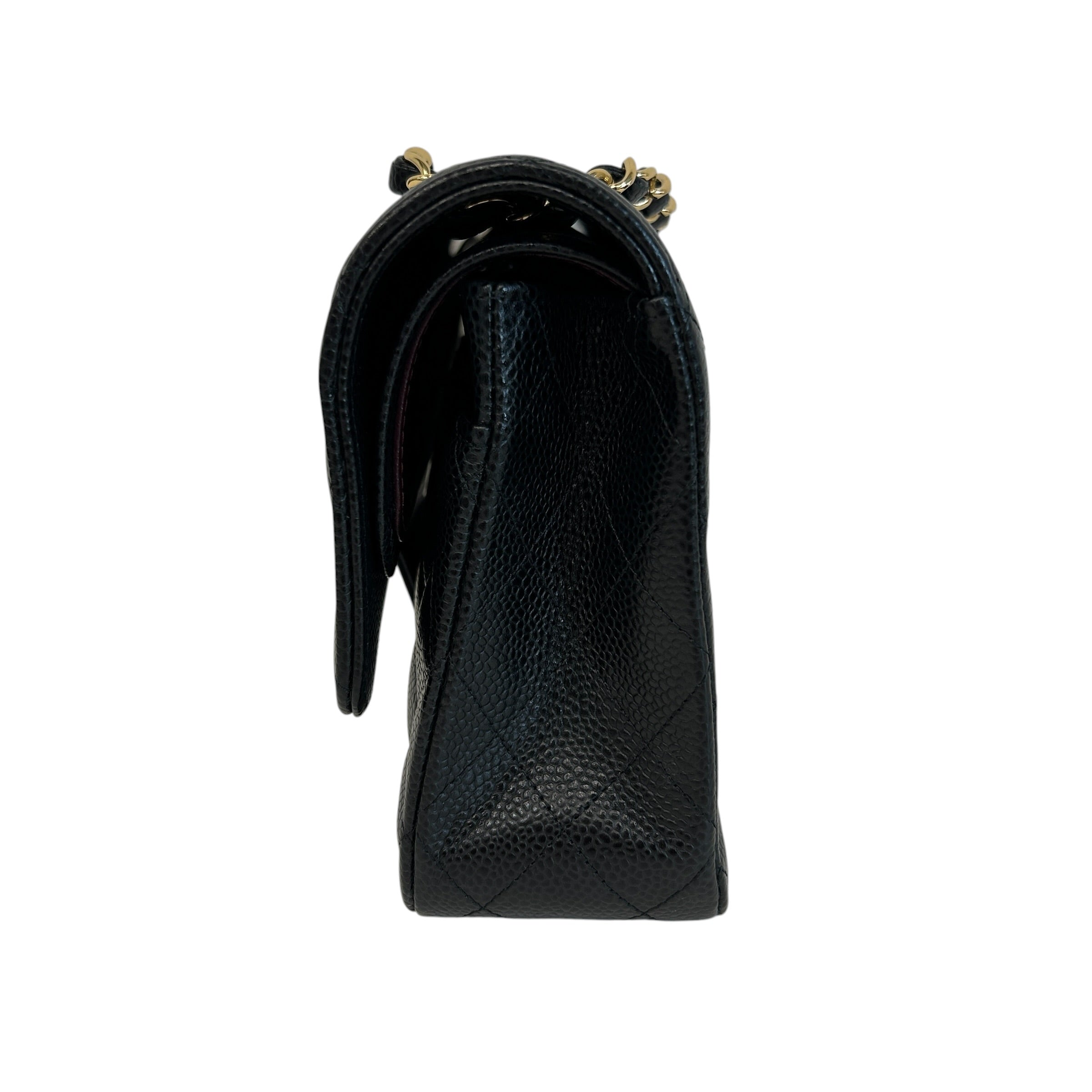 Black Caviar Medium Classic Double Flap w/GHW
