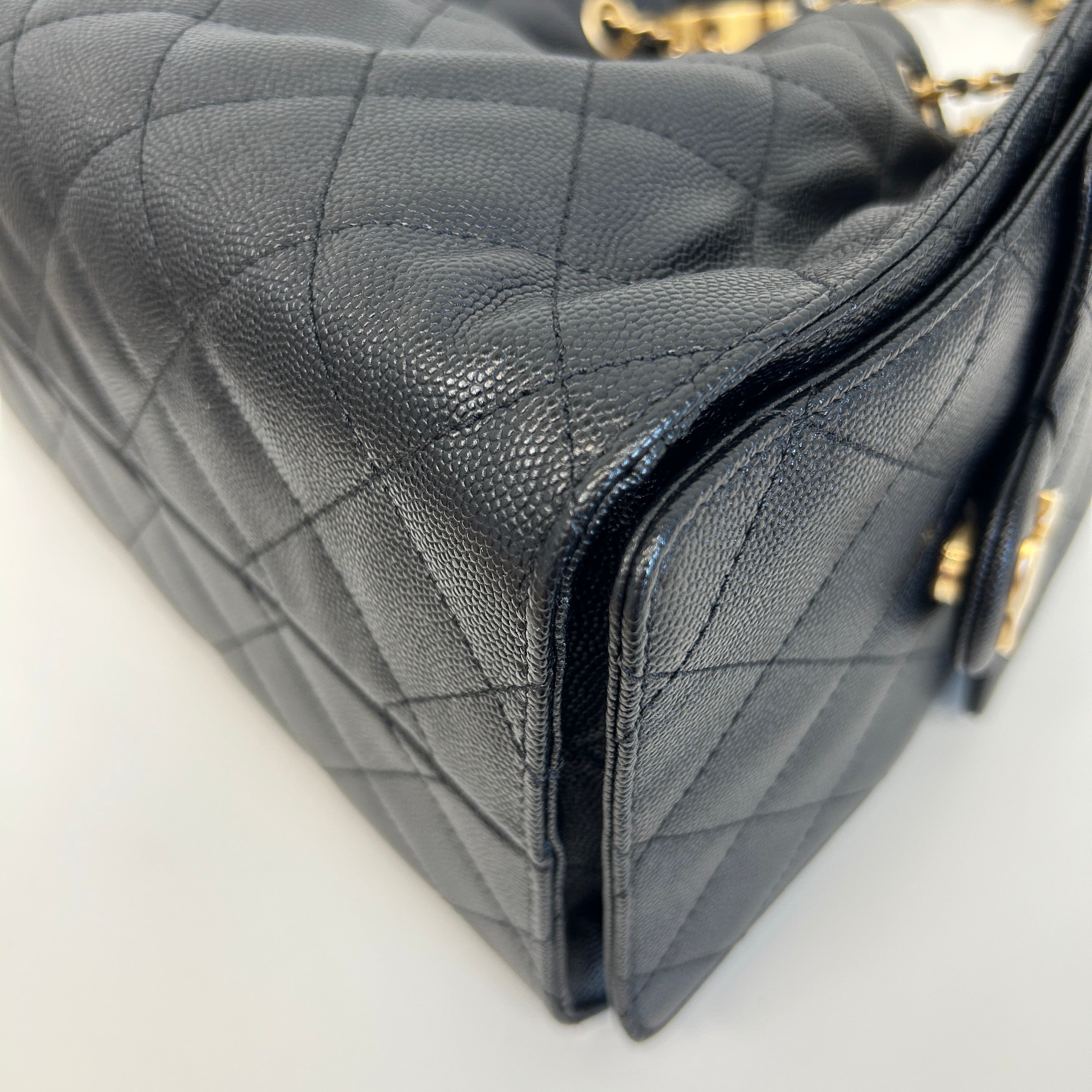Black Quilted Caviar Leather Small 25 Bag w/GHW