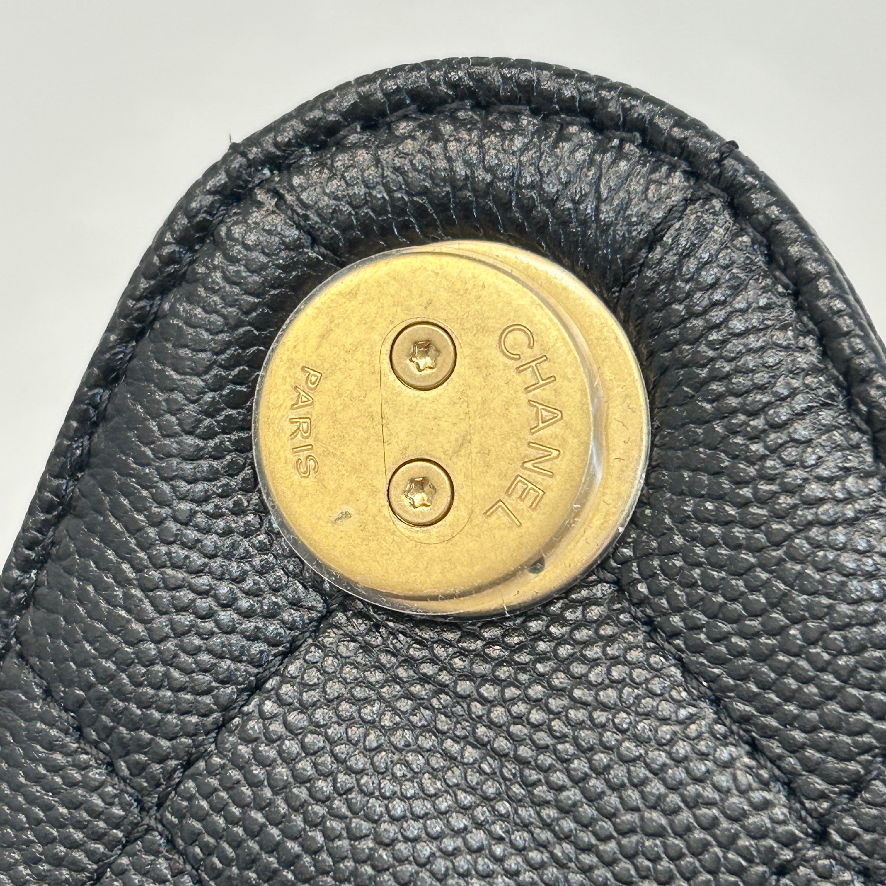 Black Quilted Caviar Leather Small 25 Bag w/GHW