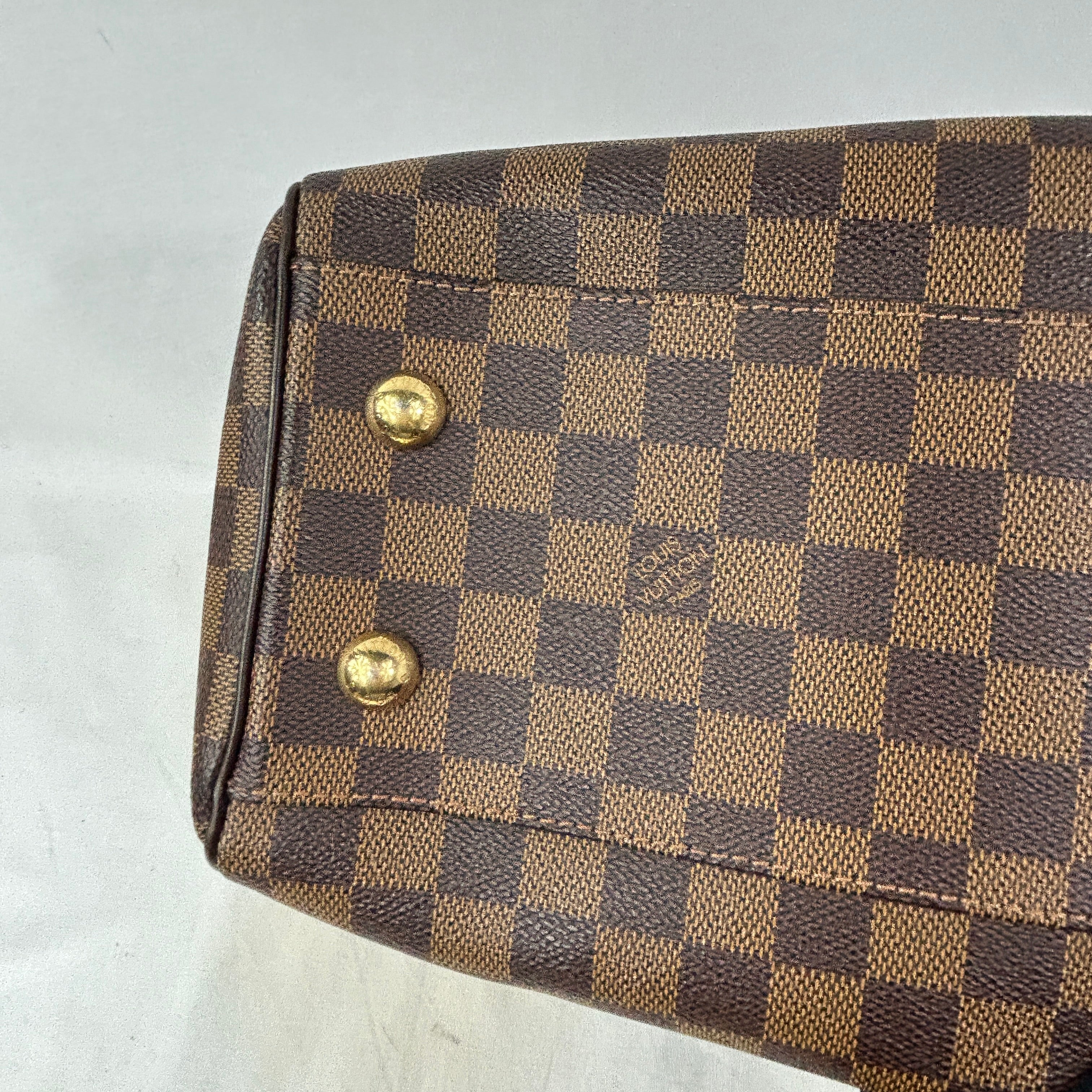 Damier Ebene Coated Canvas Trevi PM Bag w/GHW