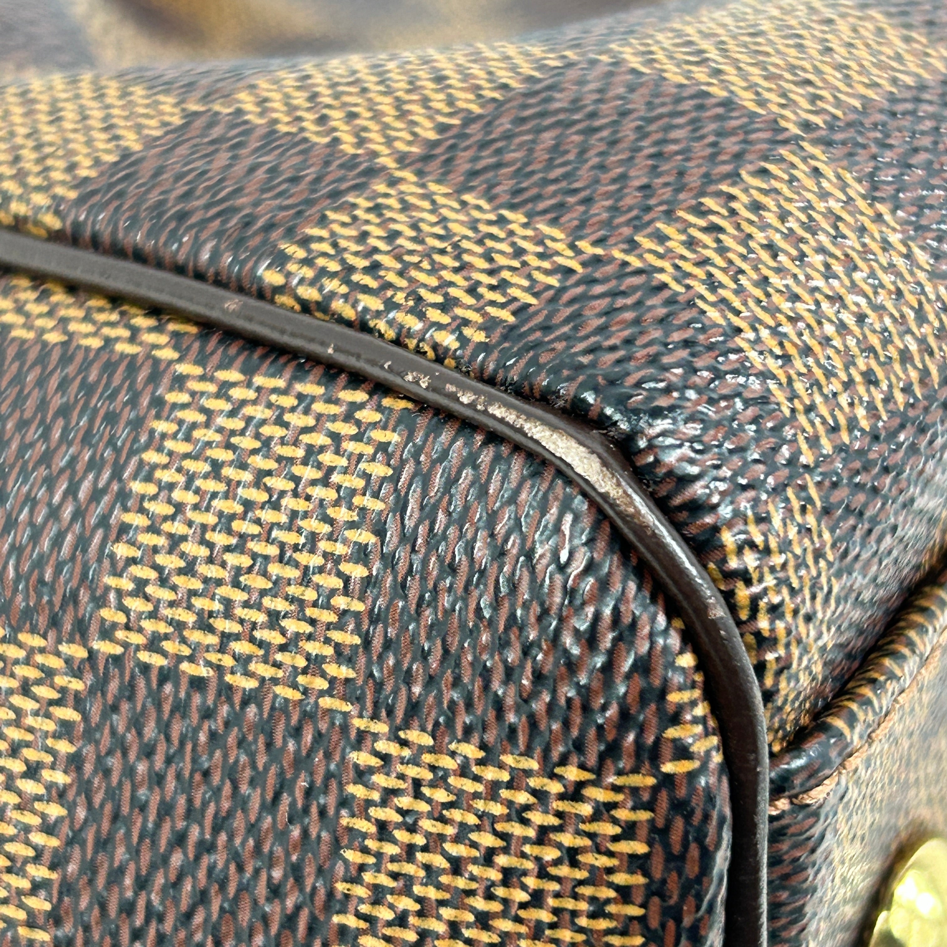 Damier Ebene Coated Canvas Trevi PM Bag w/GHW