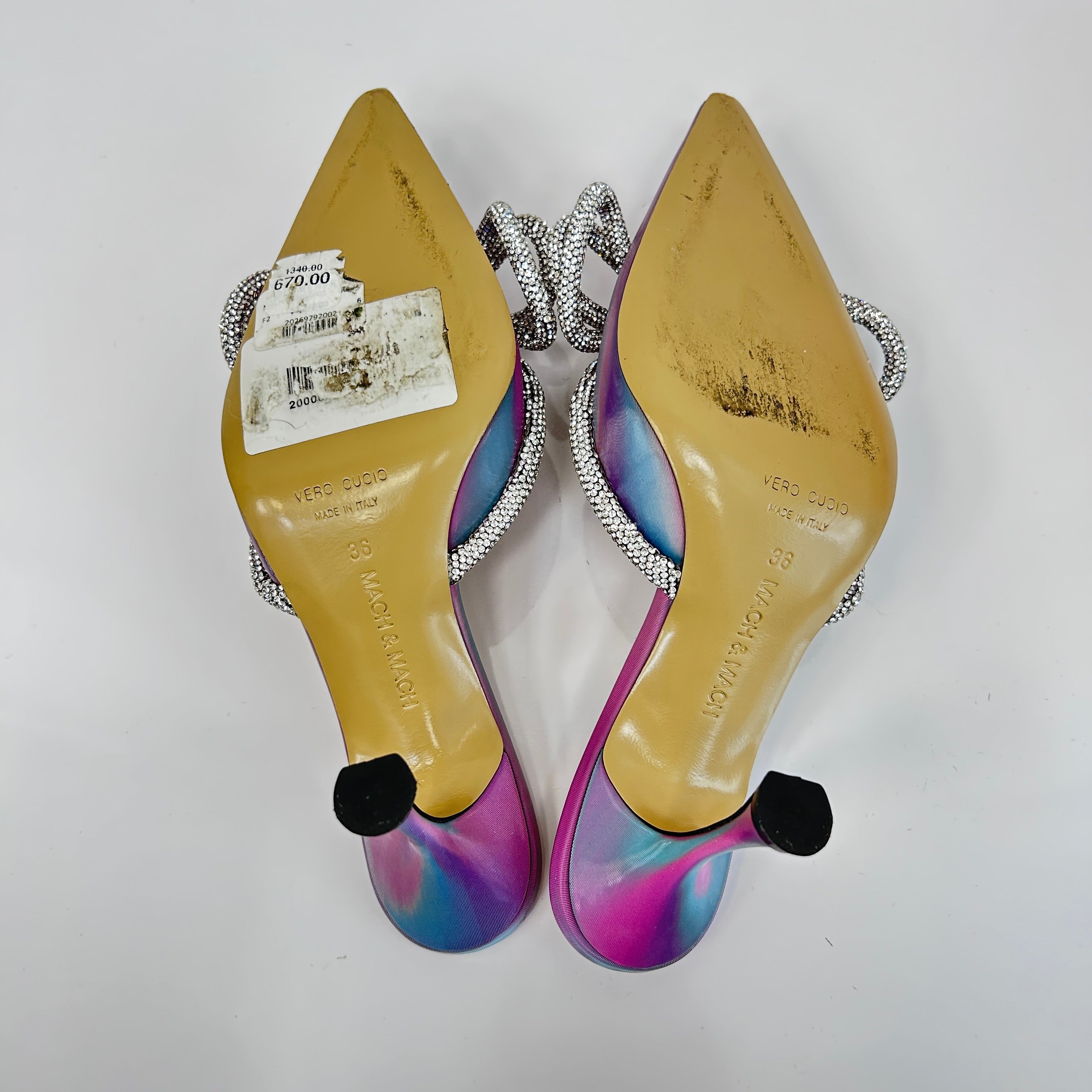 LED Pink Double Bow Mules 85MM