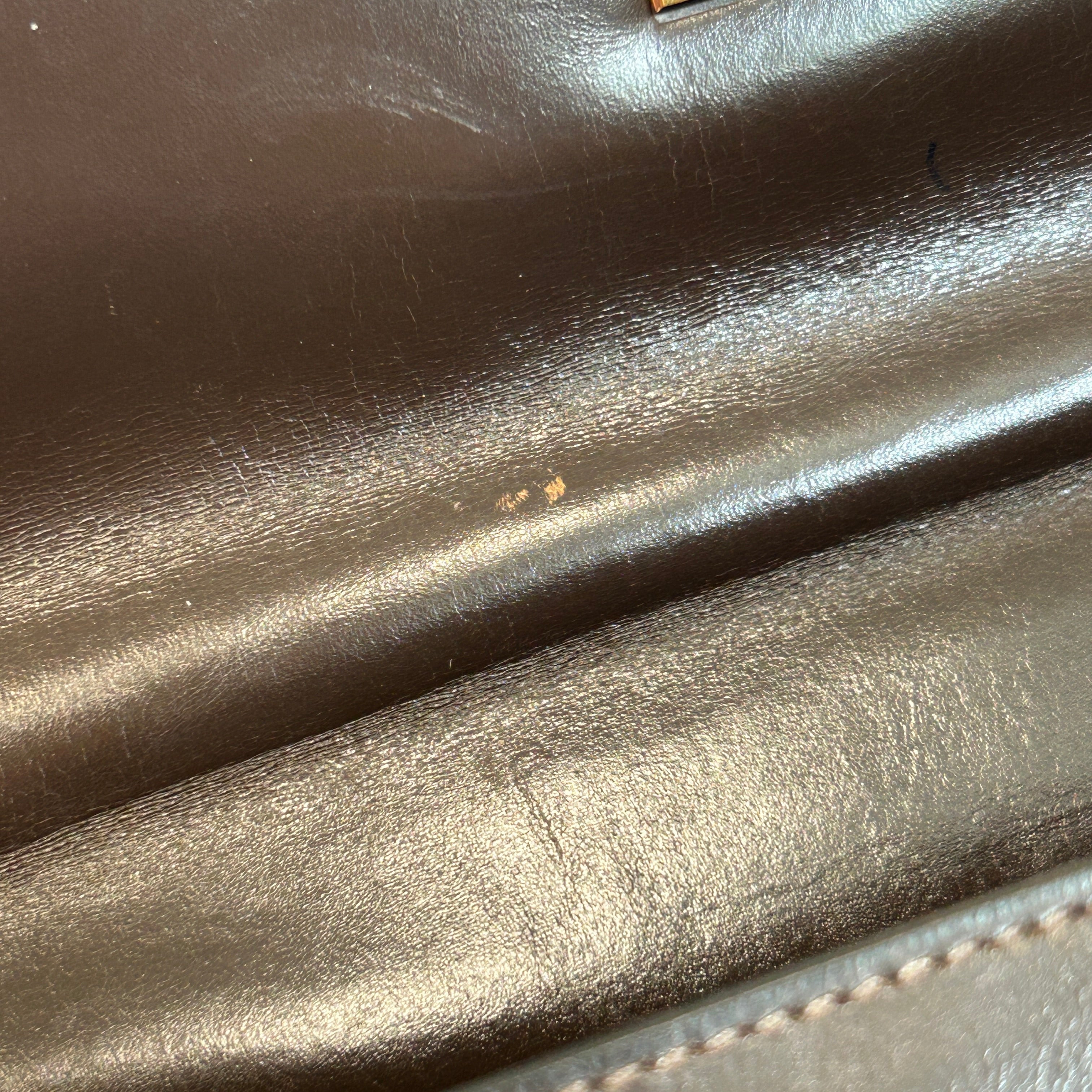 Vintage Kelly 32 Box Calf Leather Retourné w/LGHW