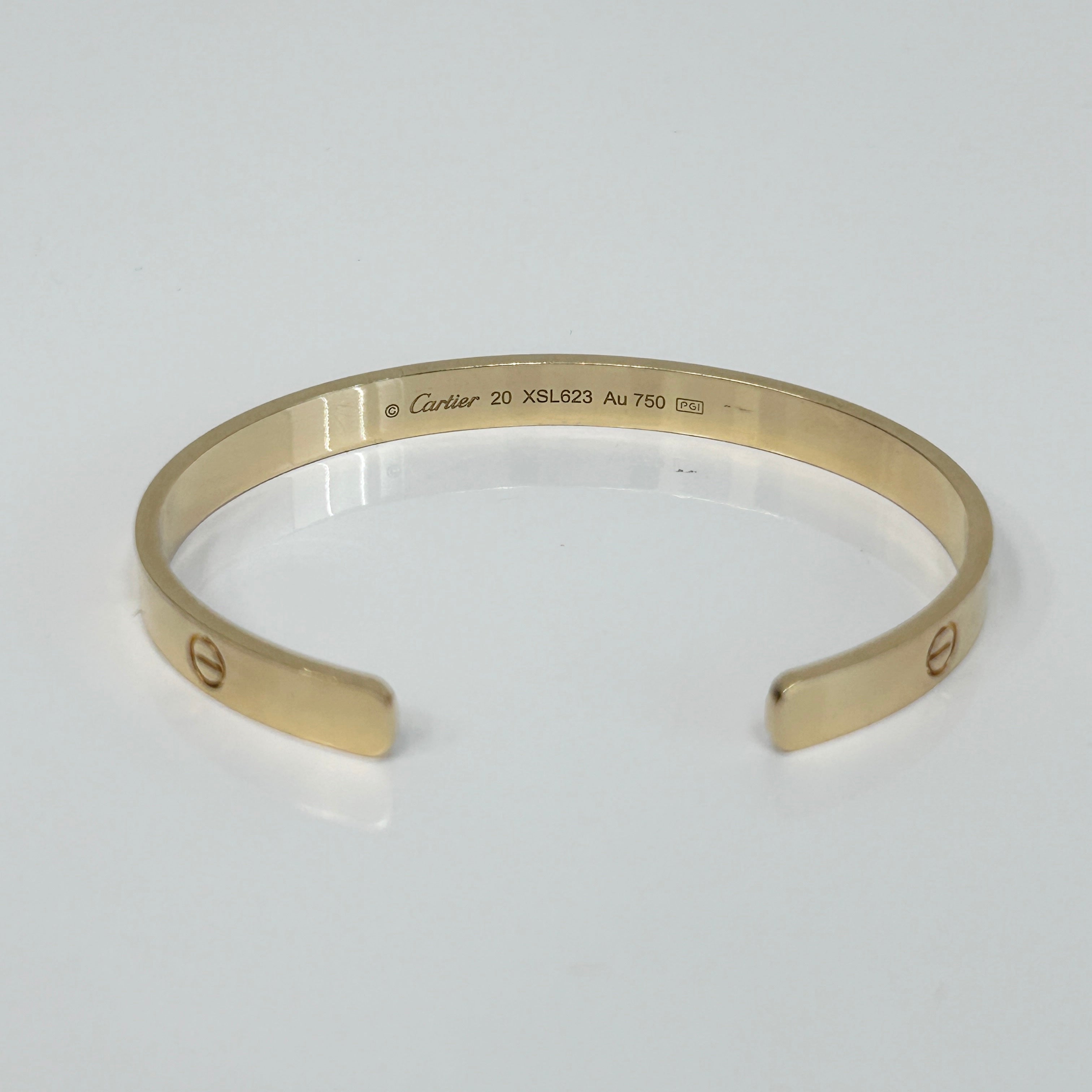 18k Yellow Gold Love Cuff Bracelet