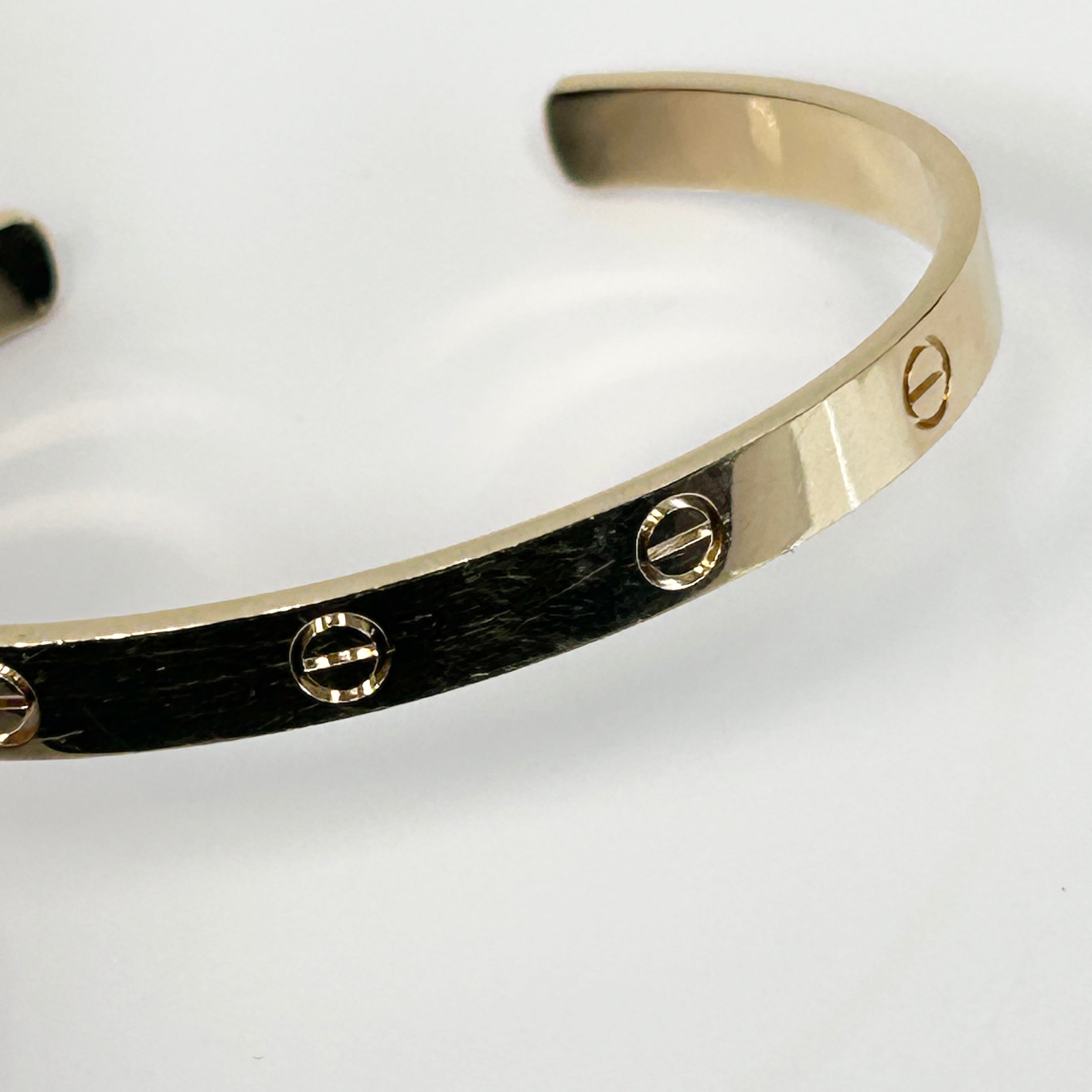 18k Yellow Gold Love Cuff Bracelet