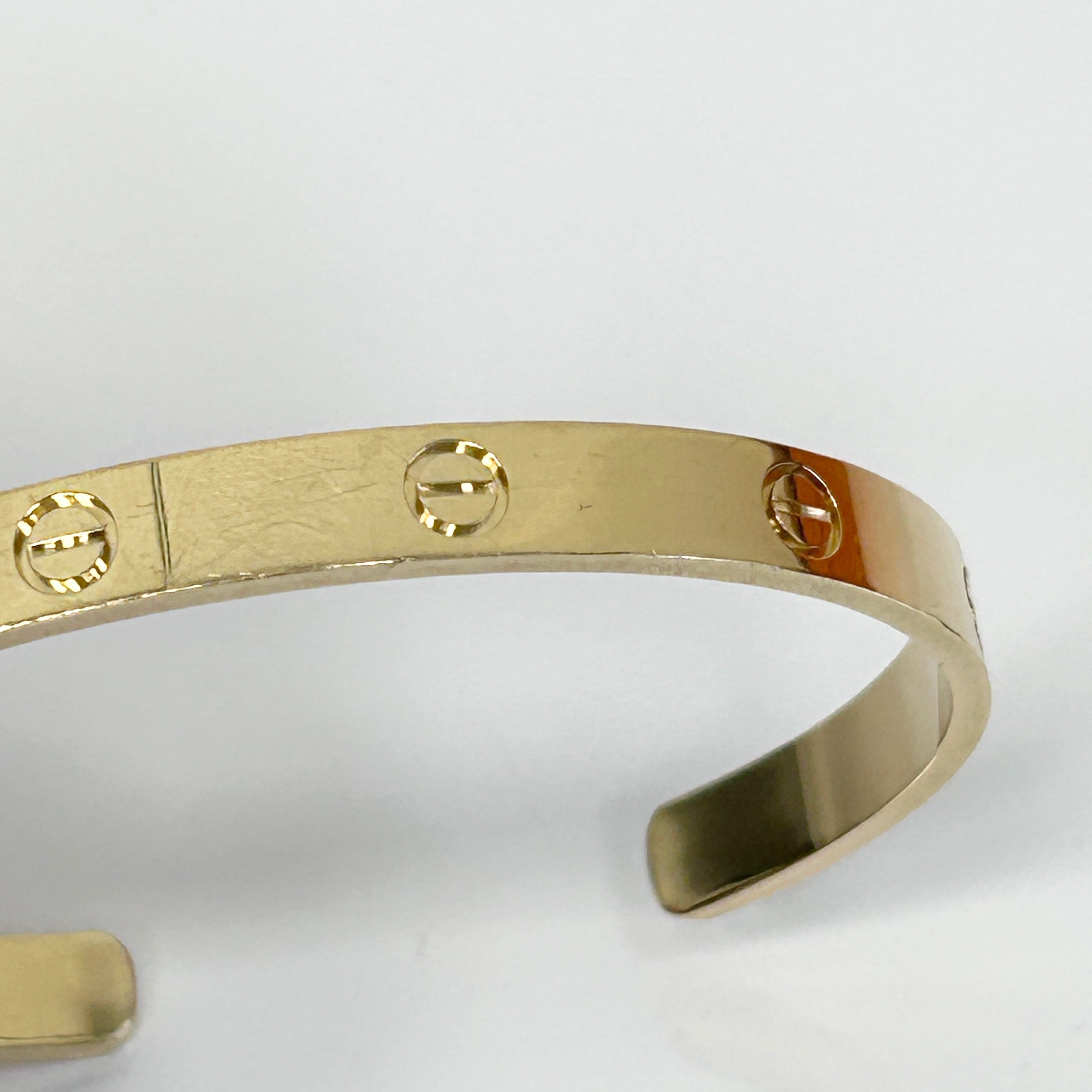18k Yellow Gold Love Cuff Bracelet