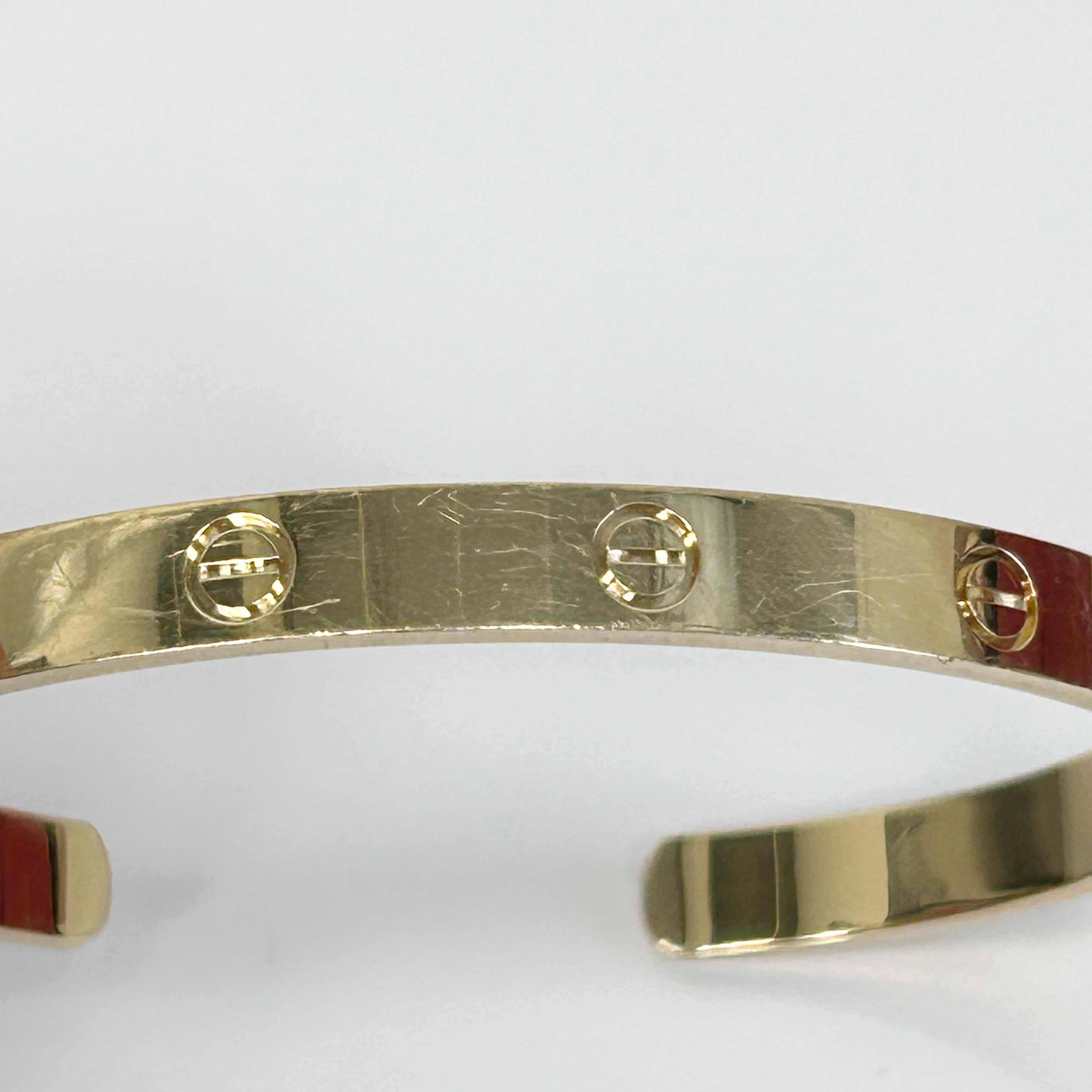 18k Yellow Gold Love Cuff Bracelet