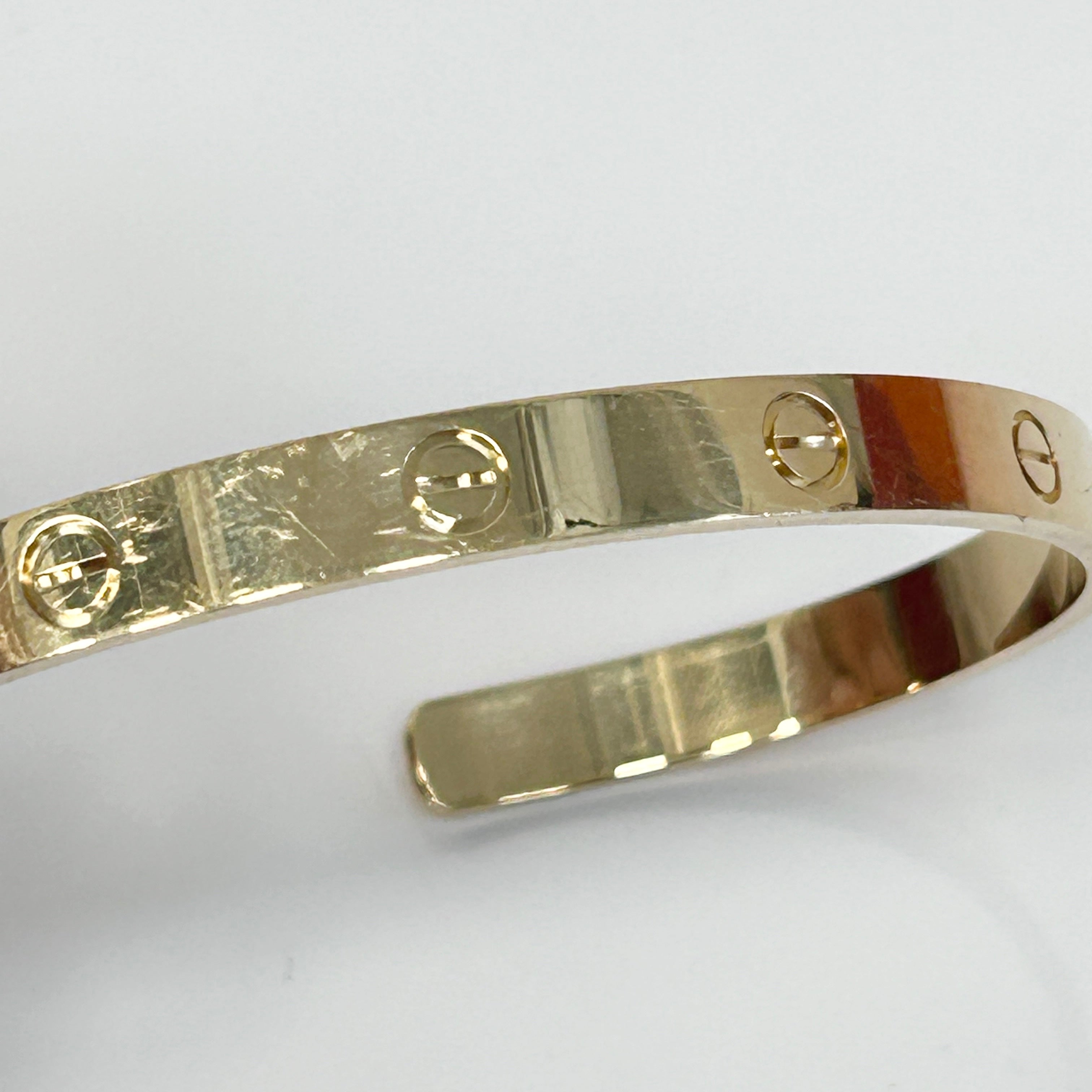 18k Yellow Gold Love Cuff Bracelet