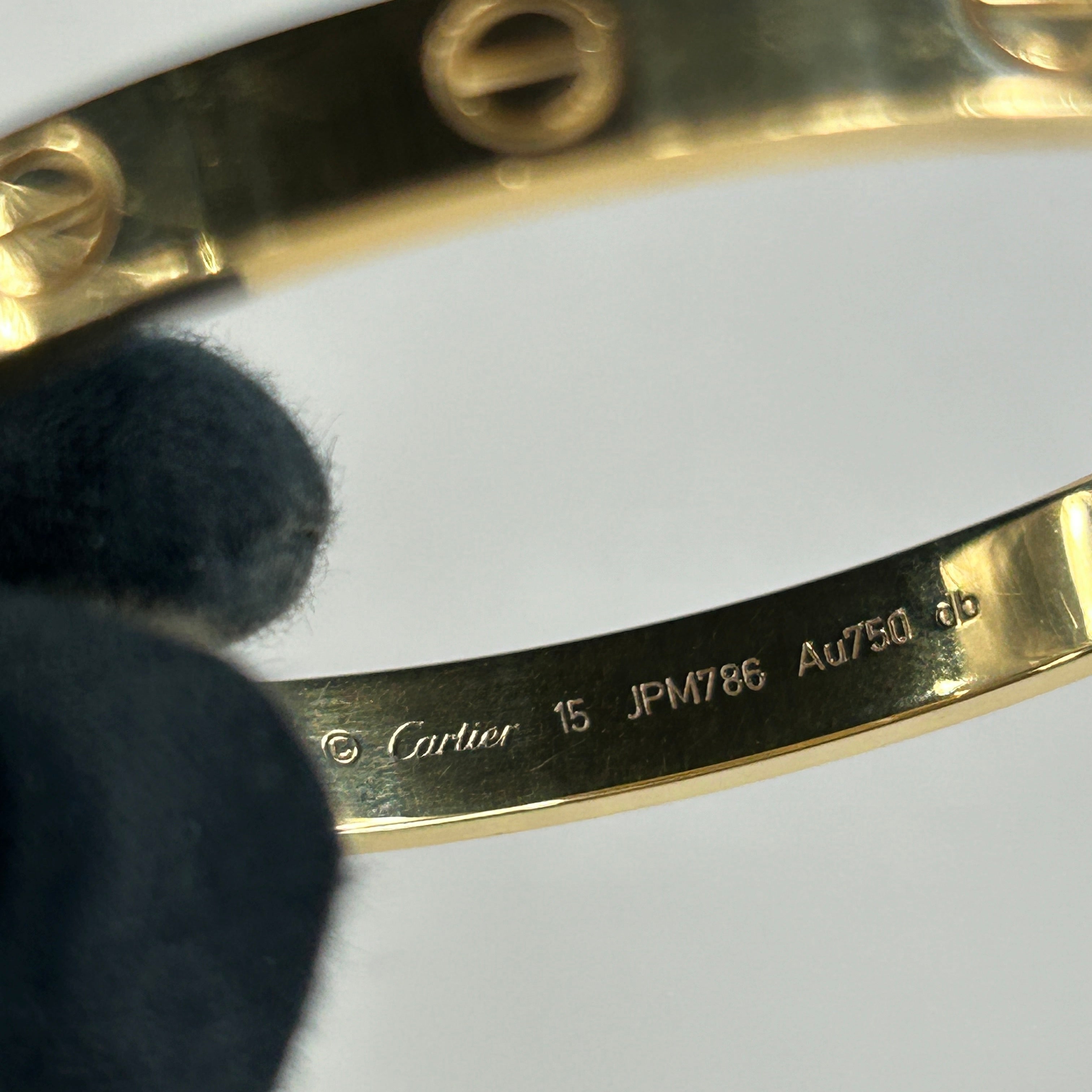 18K Yellow Gold Classic Model Love Bangle