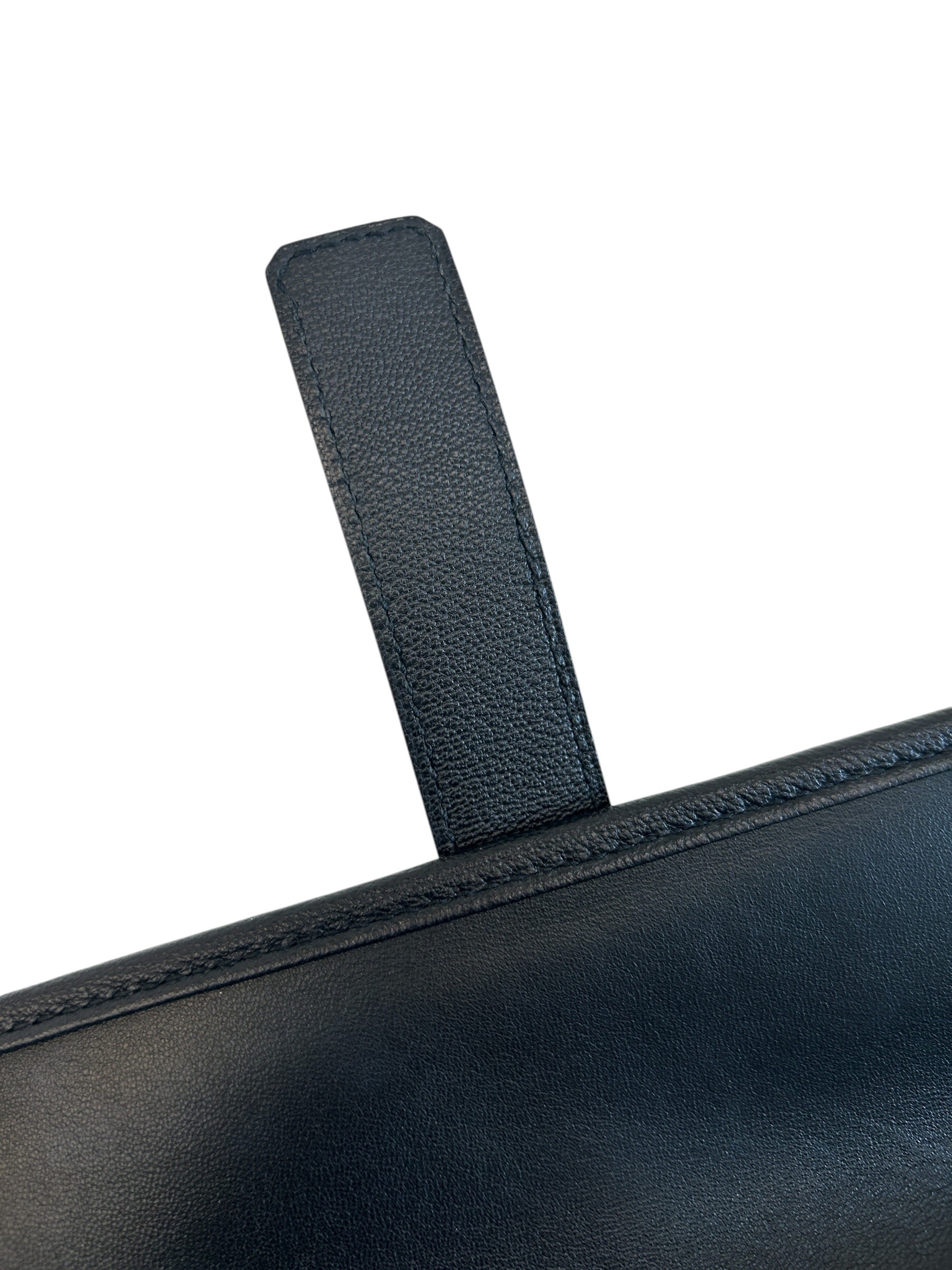 Black Clemence Leather Jige 29 Clutch Bag