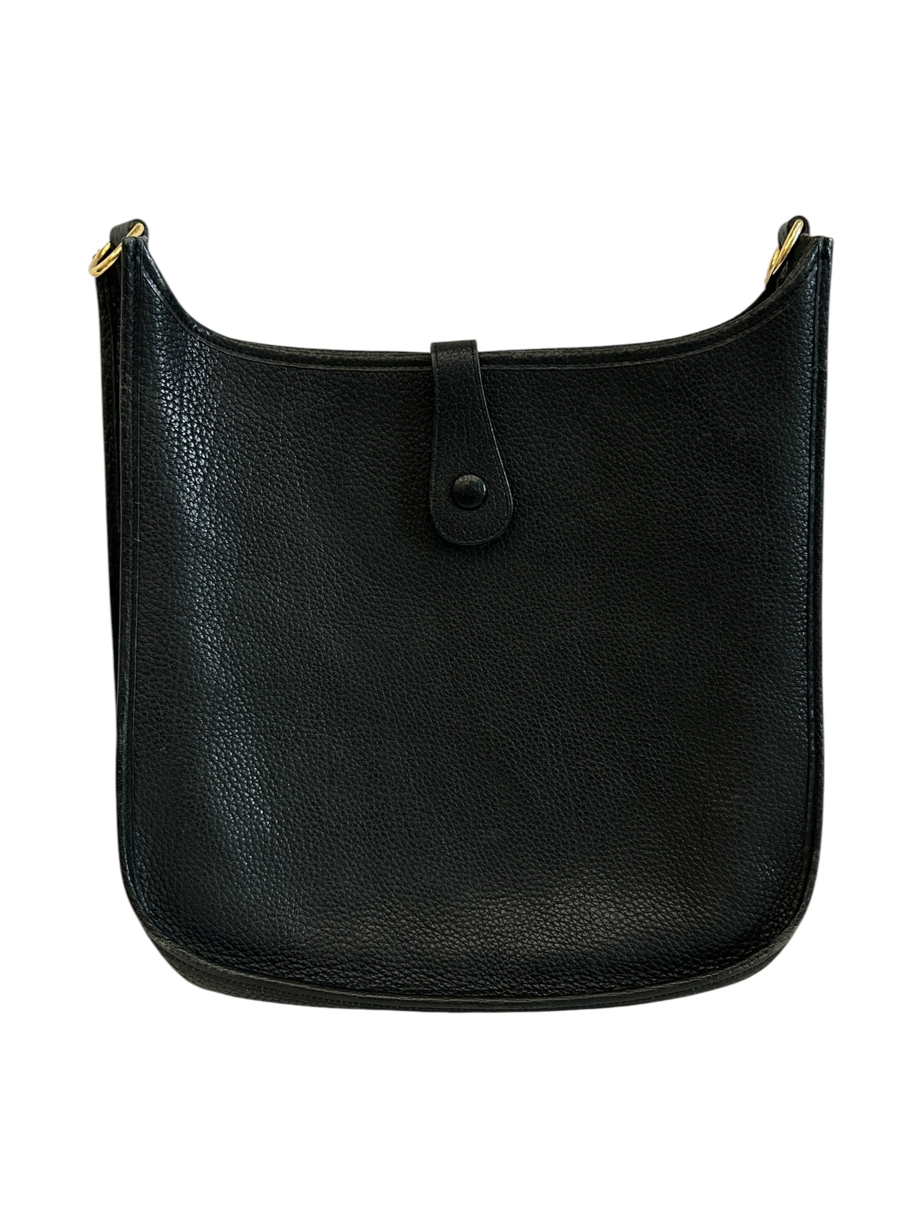 Hermes Black Leather Evelyne III PM 29 w/GHW