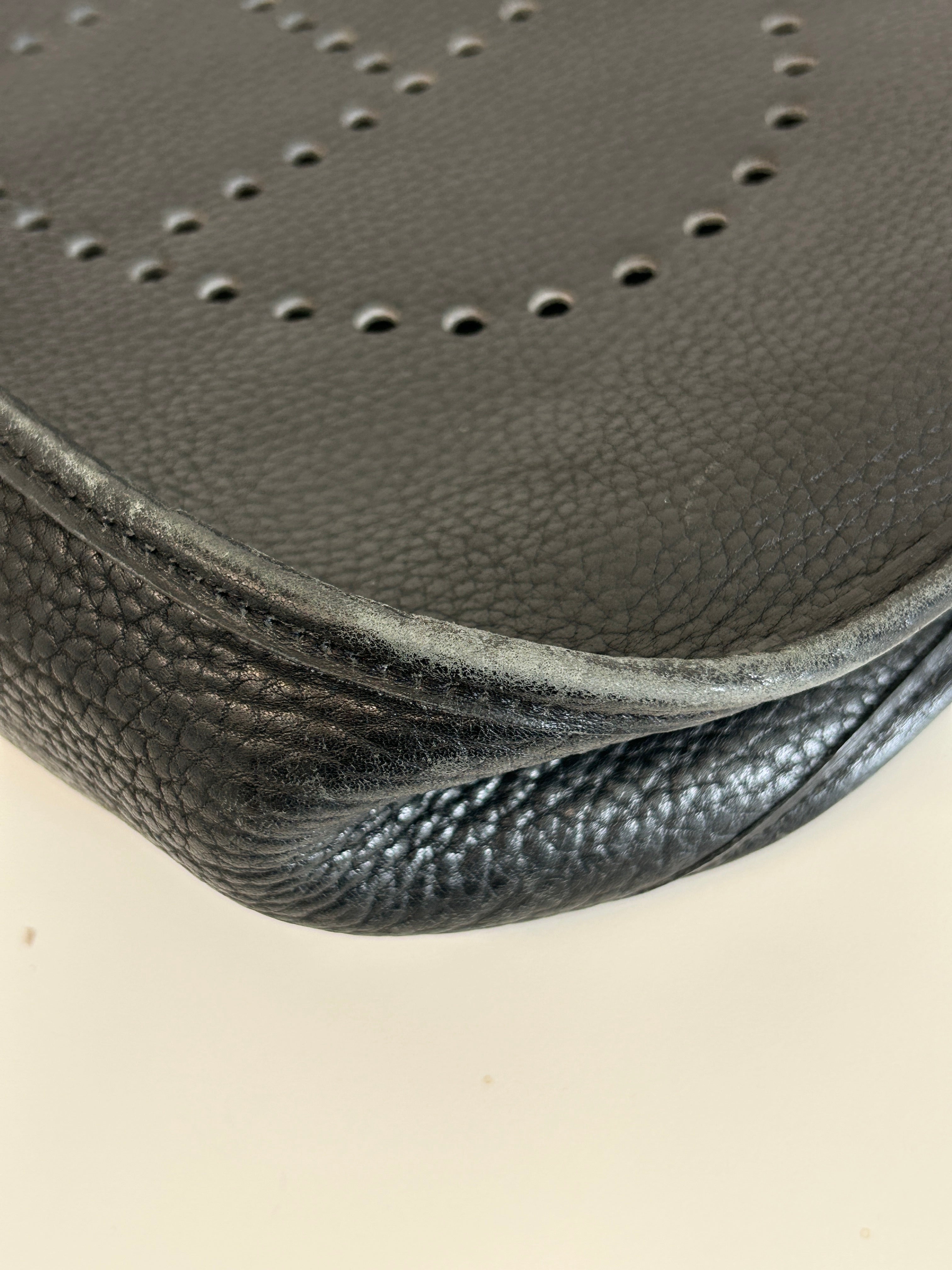 Hermes Black Leather Evelyne III PM 29 w/GHW