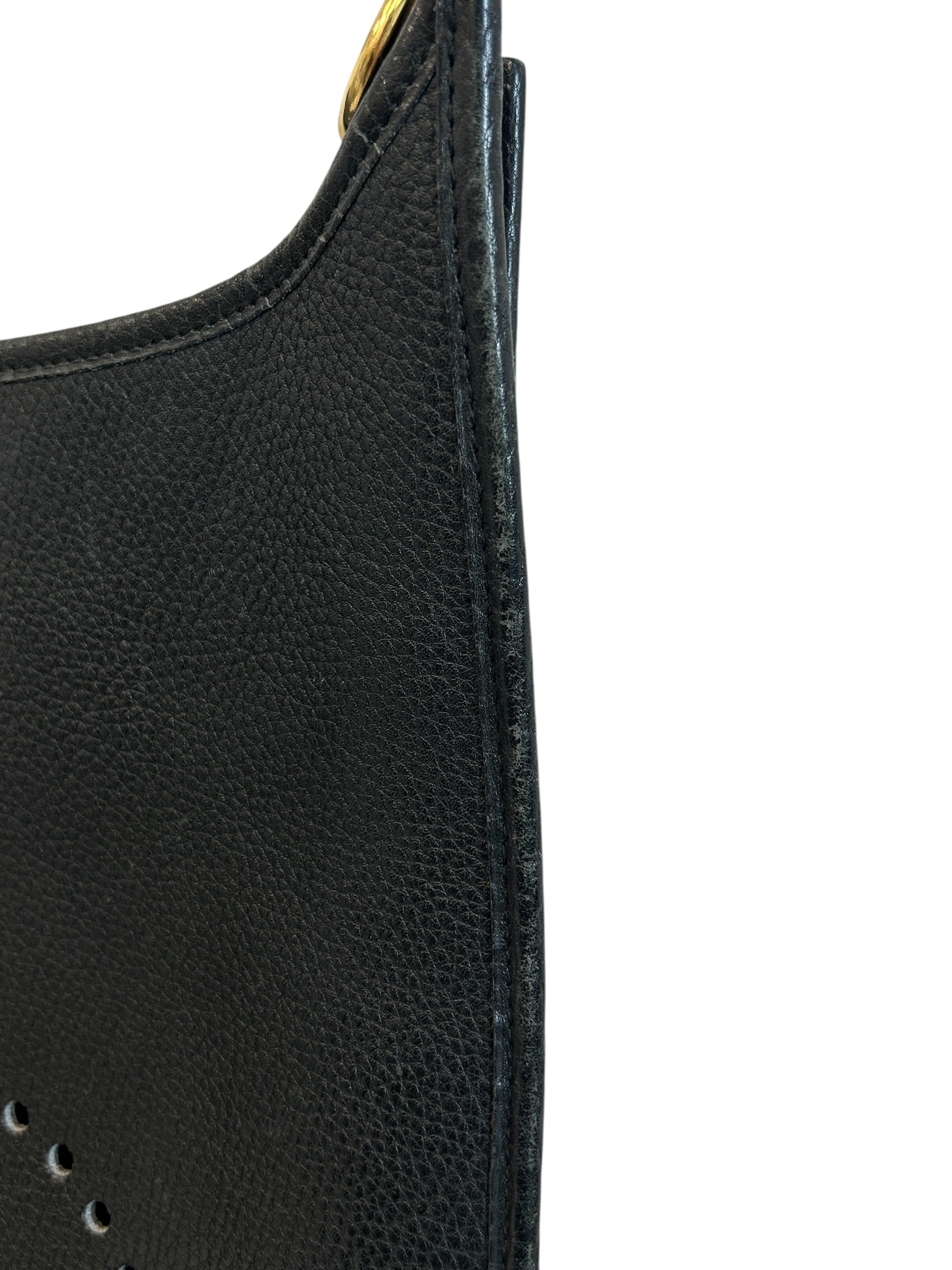 Hermes Black Leather Evelyne III PM 29 w/GHW
