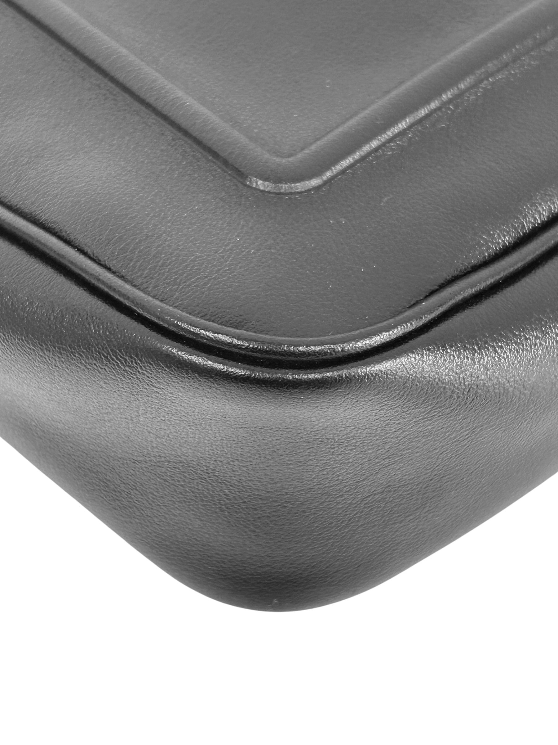 Black Grace Lux Leather Triangle Pouch Bag