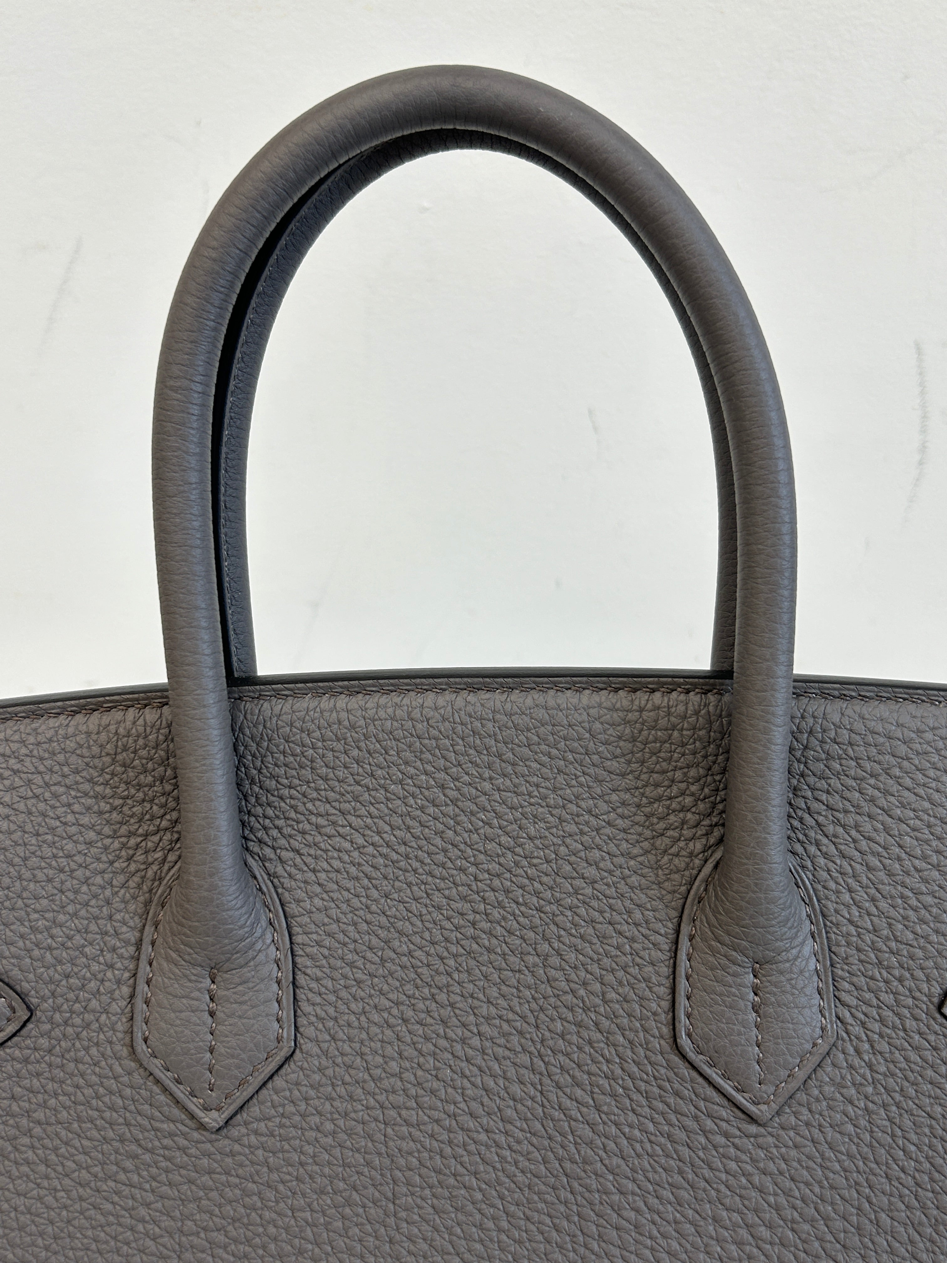 Hermes Etain Togo Leather Birkin 30 Bag w/PHW