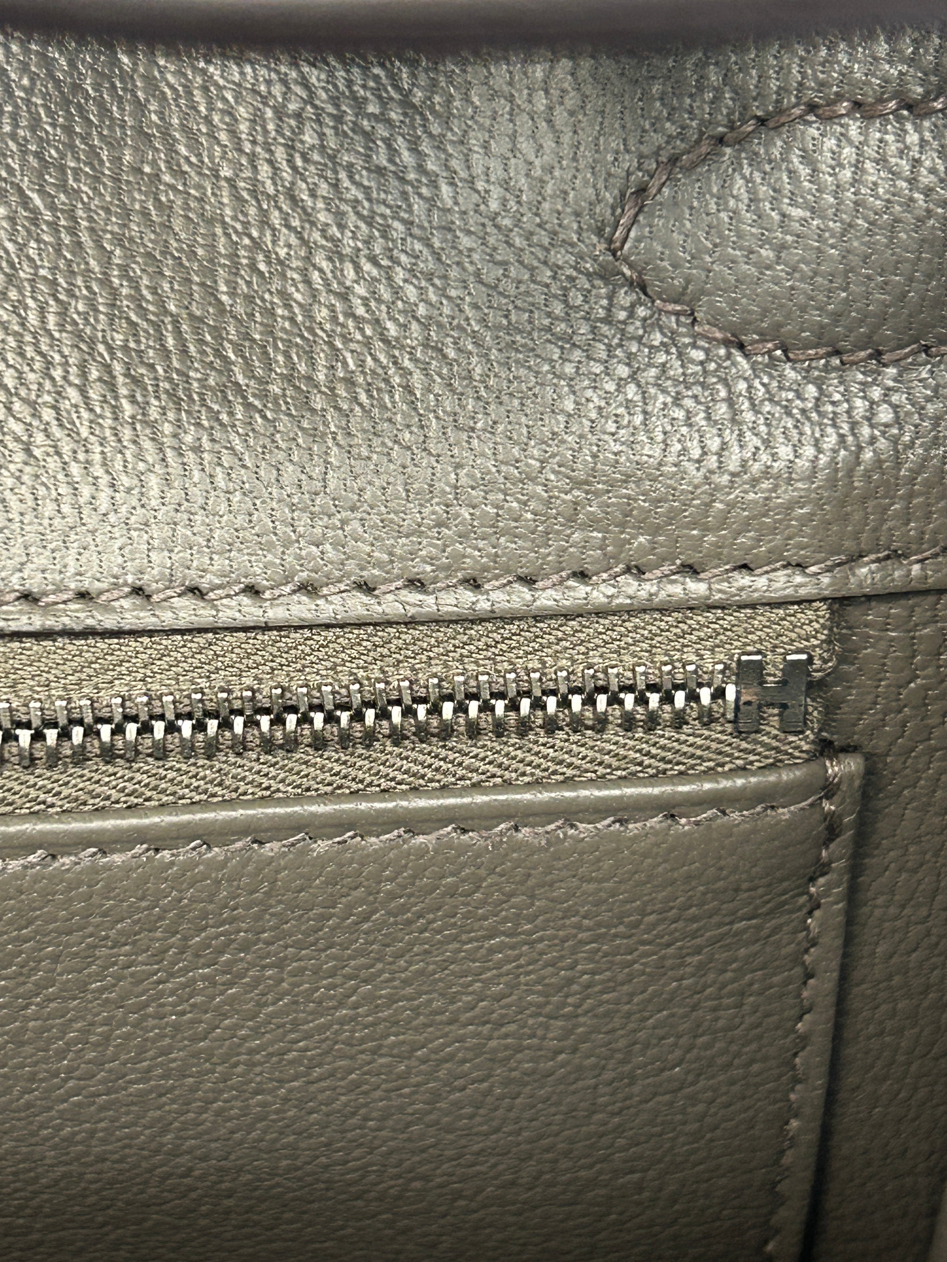 Hermes Etain Togo Leather Birkin 30 Bag w/PHW