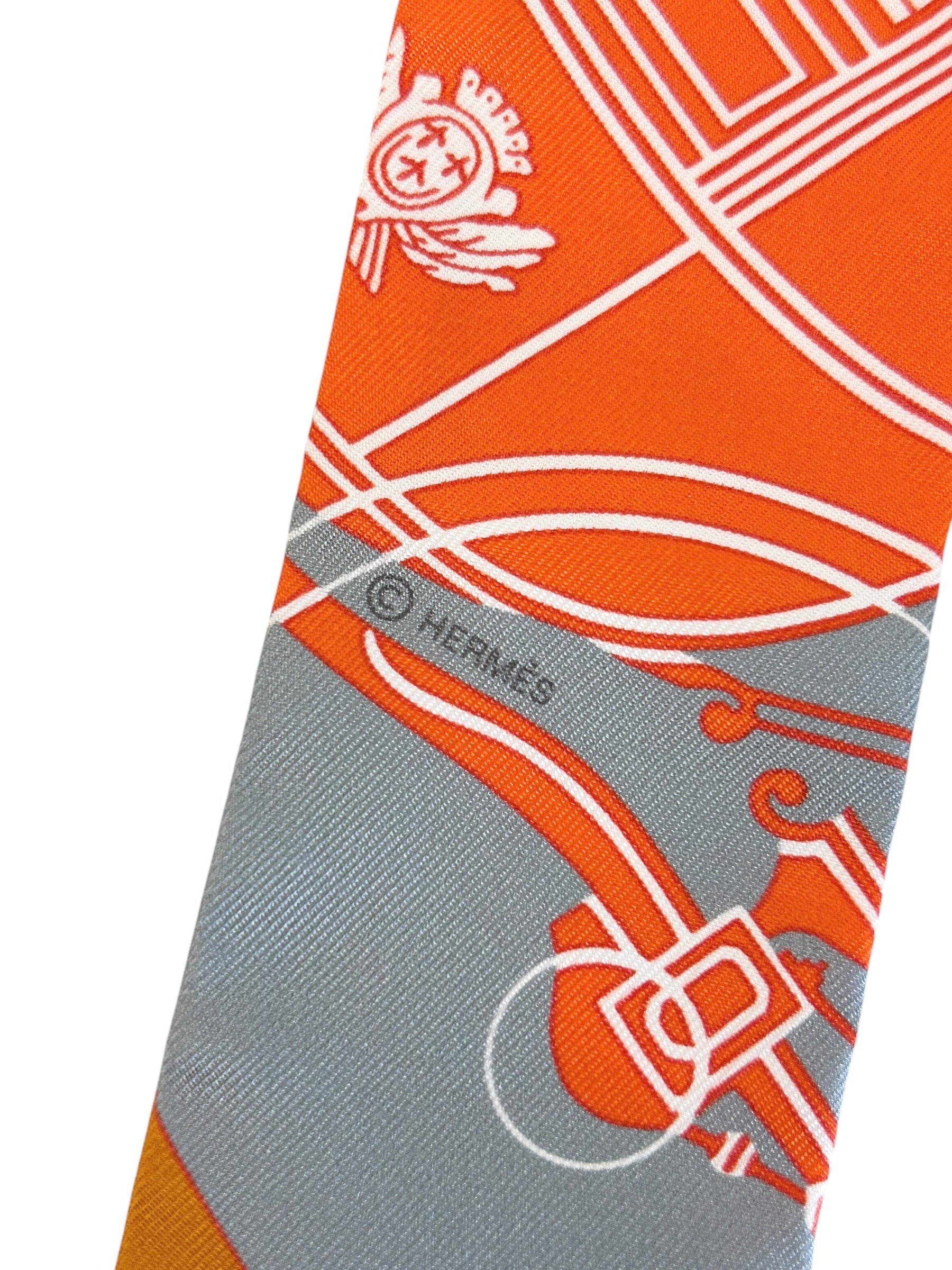 “Ex-Libris” Silk Twilly