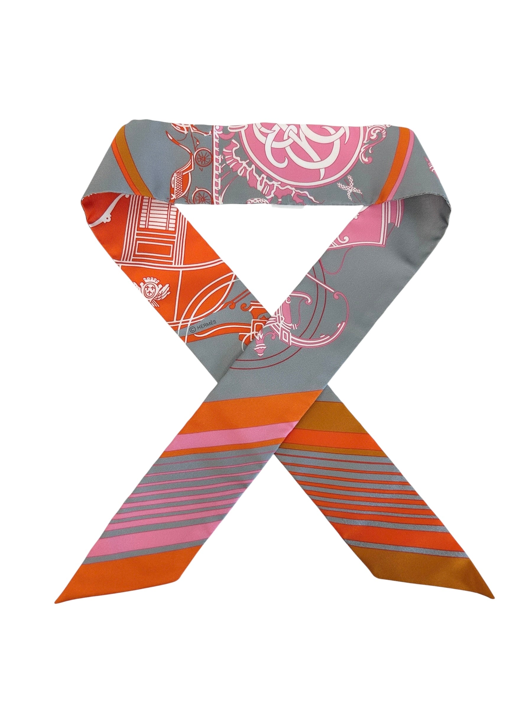 “Ex-Libris” Silk Twilly